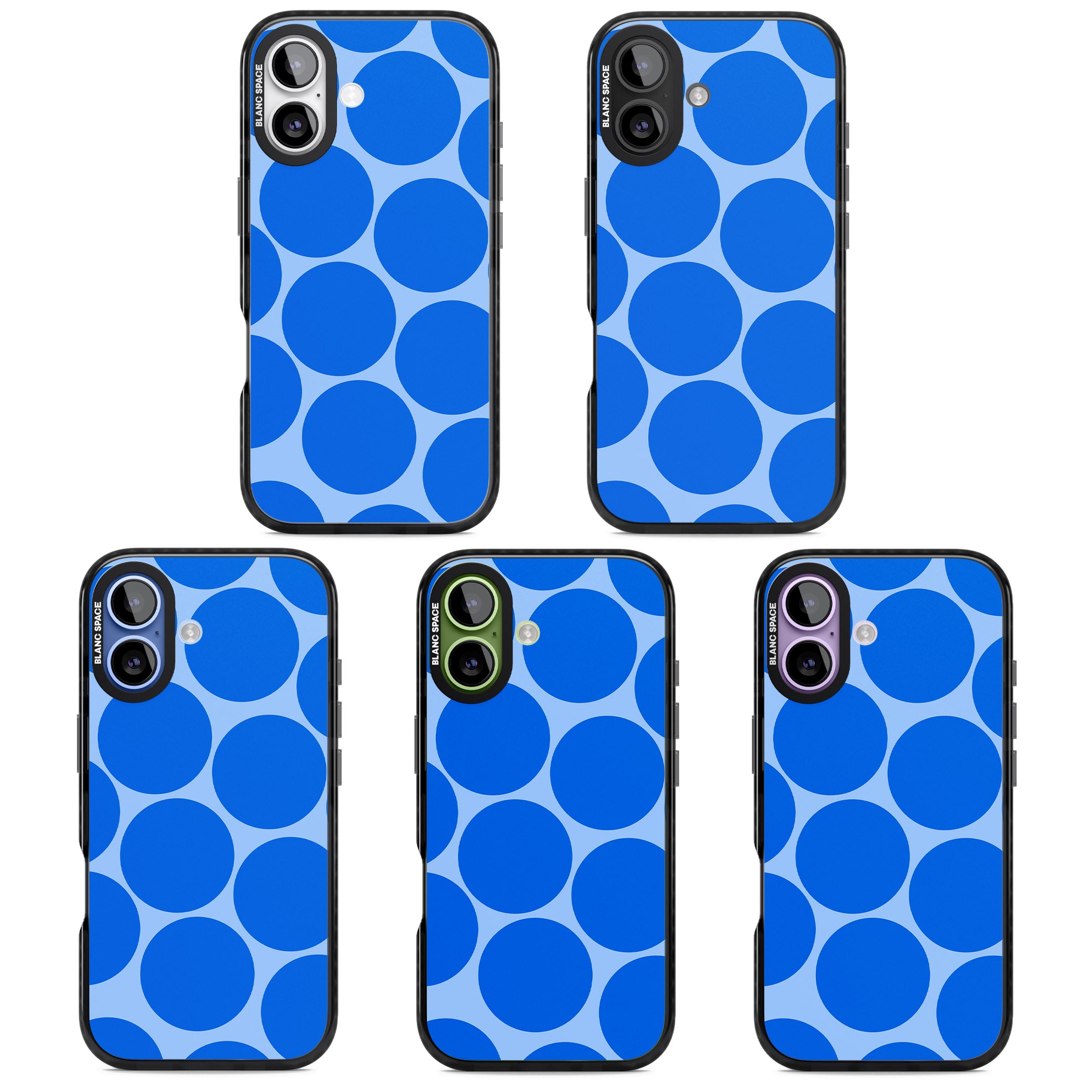Retro Blue Dot iPhone 17 Impact Black Phone Case APT Impact Protection