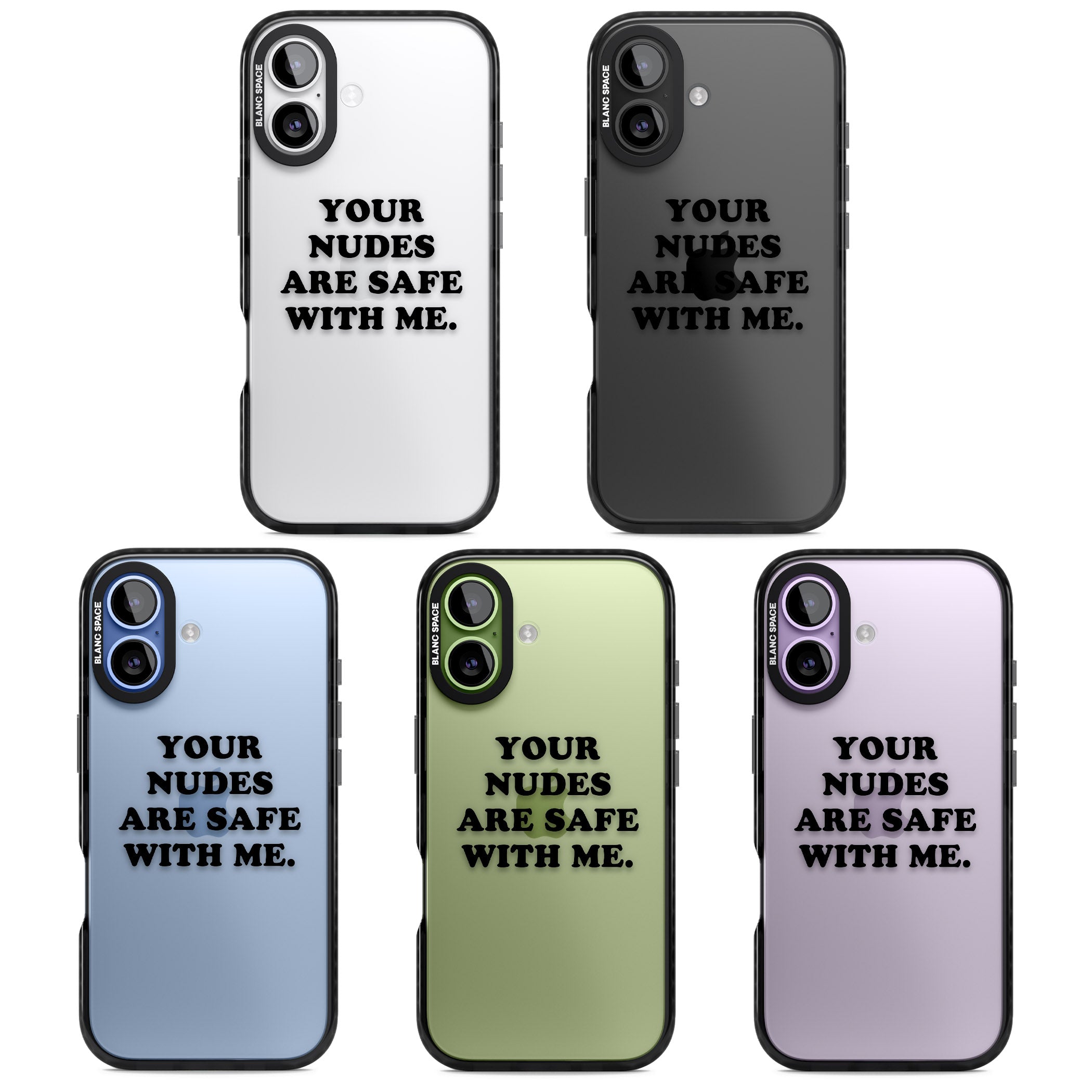 Your Nudes Are Safe Black iPhone 17 Impact Black Phone Case APT Impact Protection