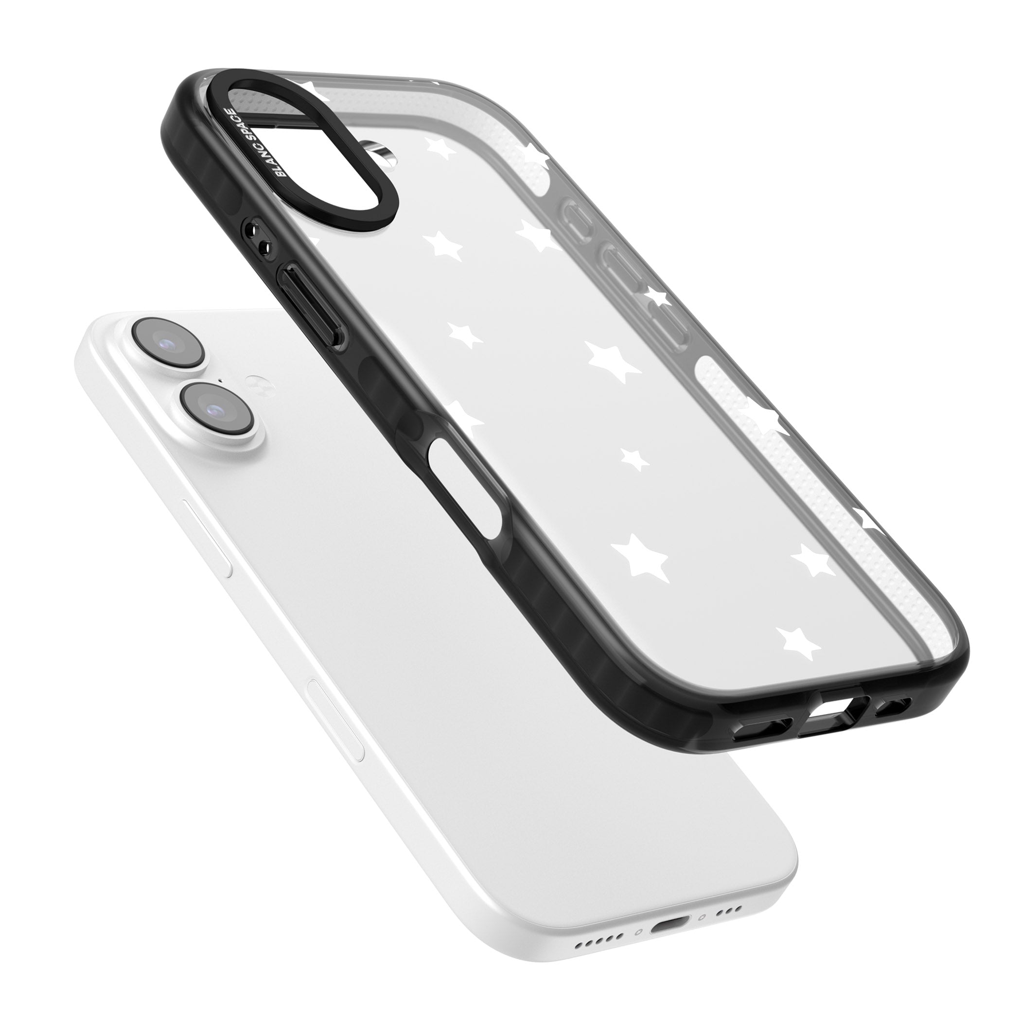 Starry Night White Stars iPhone 17 Impact Black Phone Case Colours