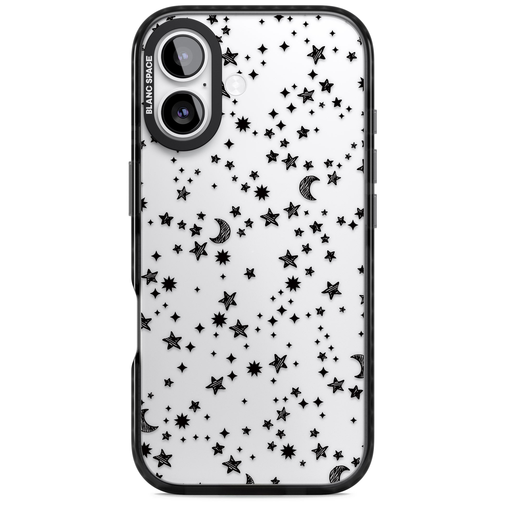 Black Cosmic Galaxy Pattern iPhone 17 Impact Black Phone Case