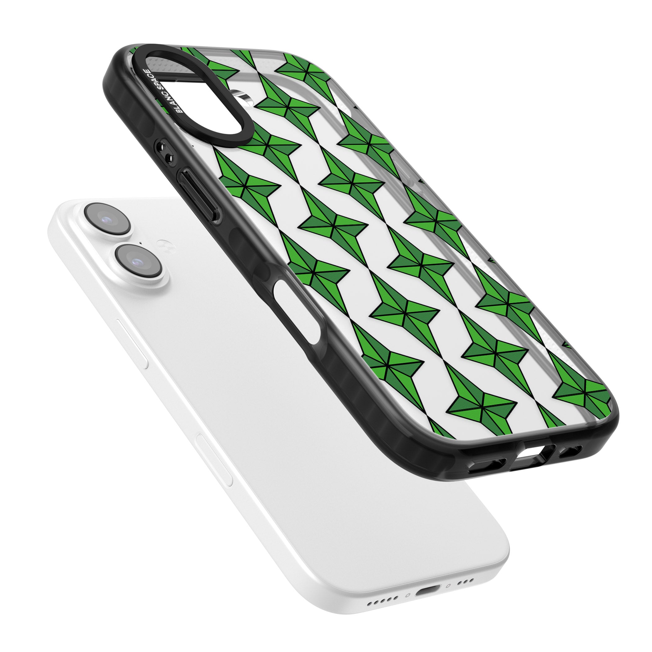 Emerald Stars Pattern (Clear) iPhone 17 Impact Black Phone Case Colours