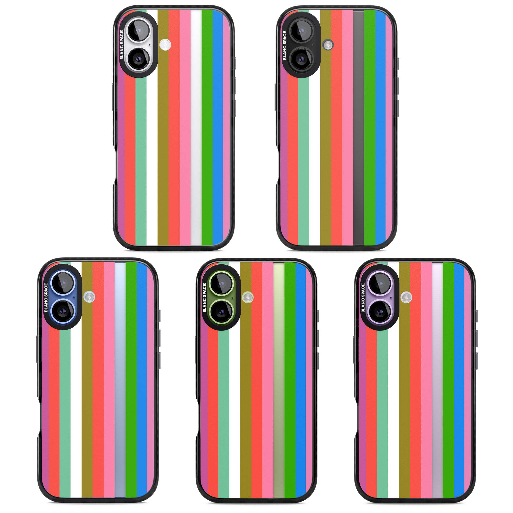 Vibrant Stripes iPhone 17 Impact Black Phone Case APT Impact Protection