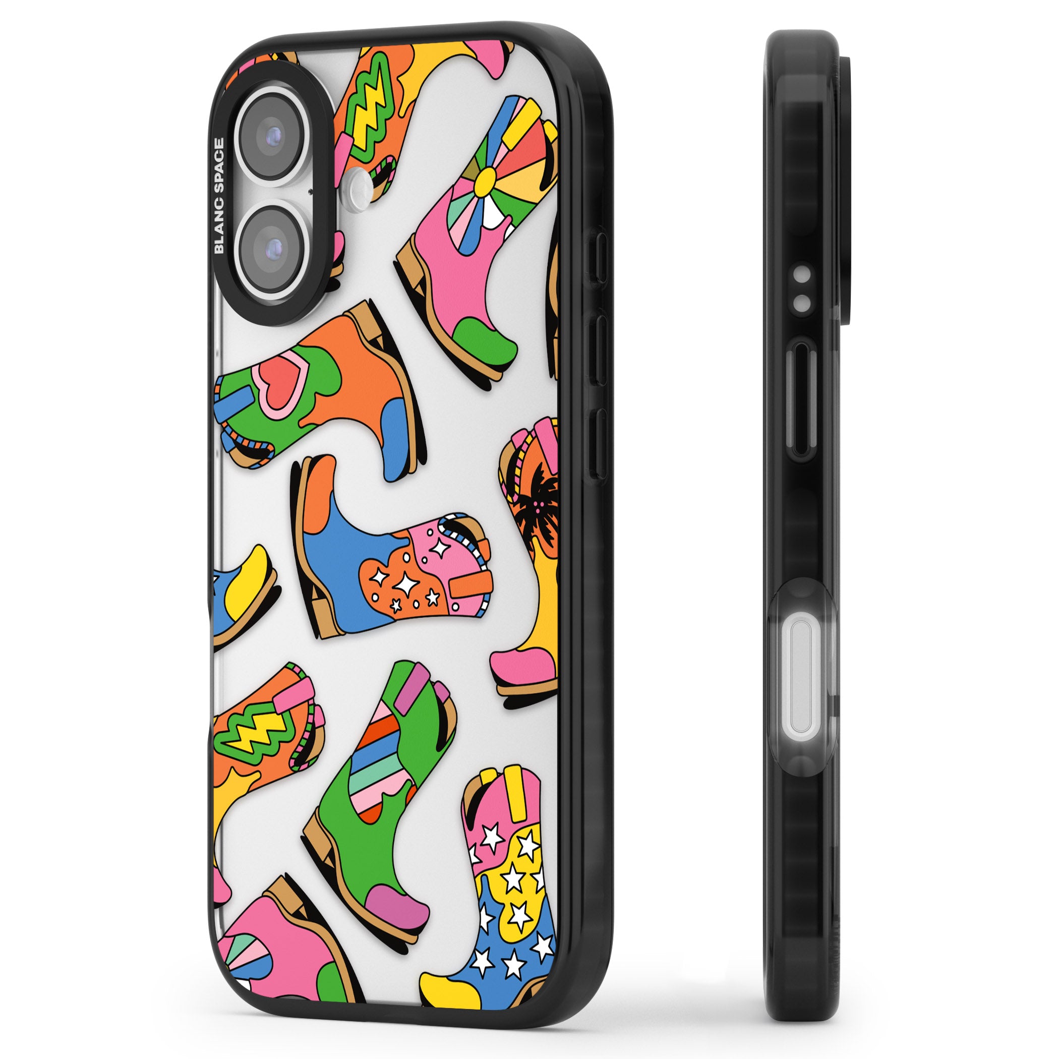 Starburst Boots iPhone 17 Impact Black Phone Case Side Profile