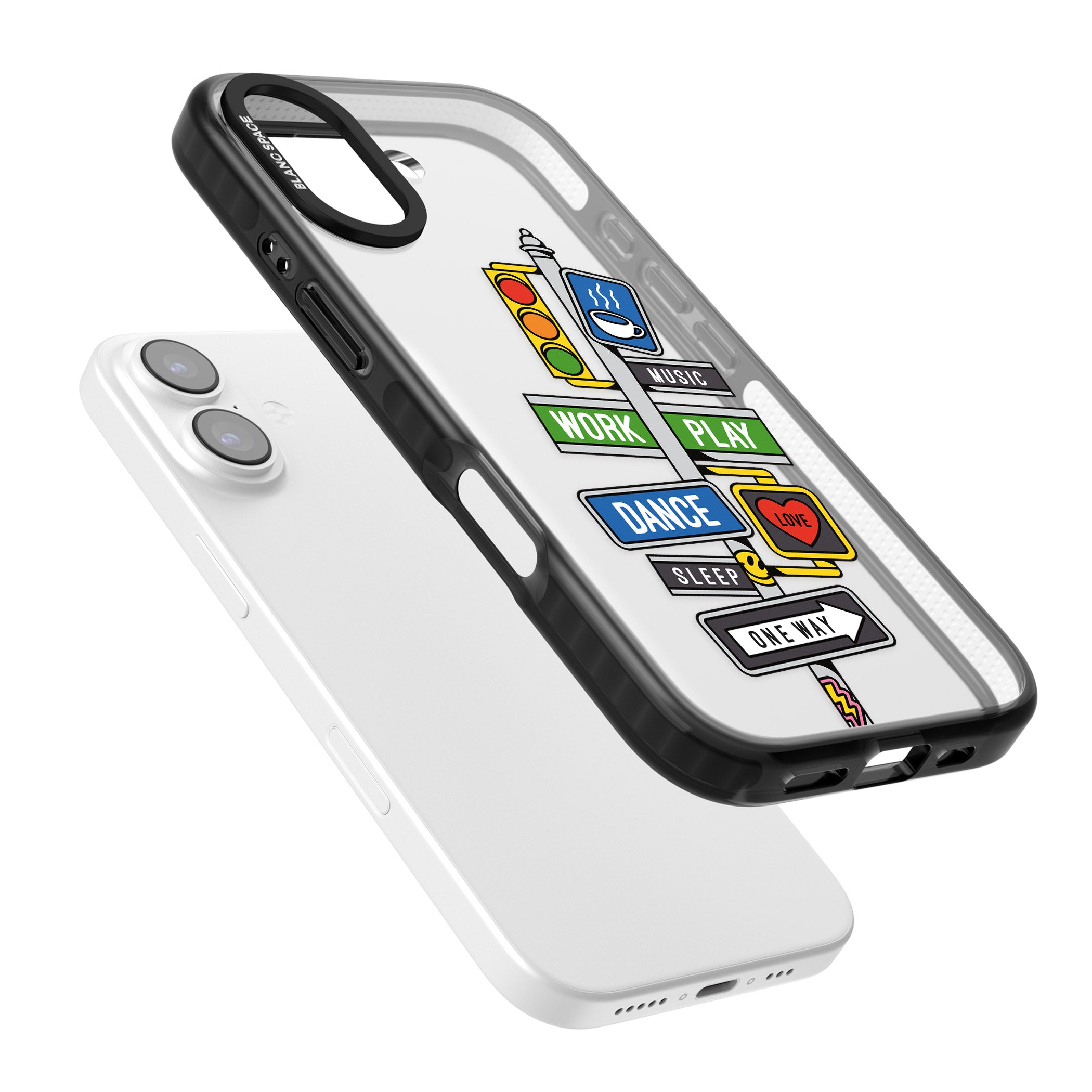 Mood Street Signs iPhone 17 Impact Black Phone Case Colours