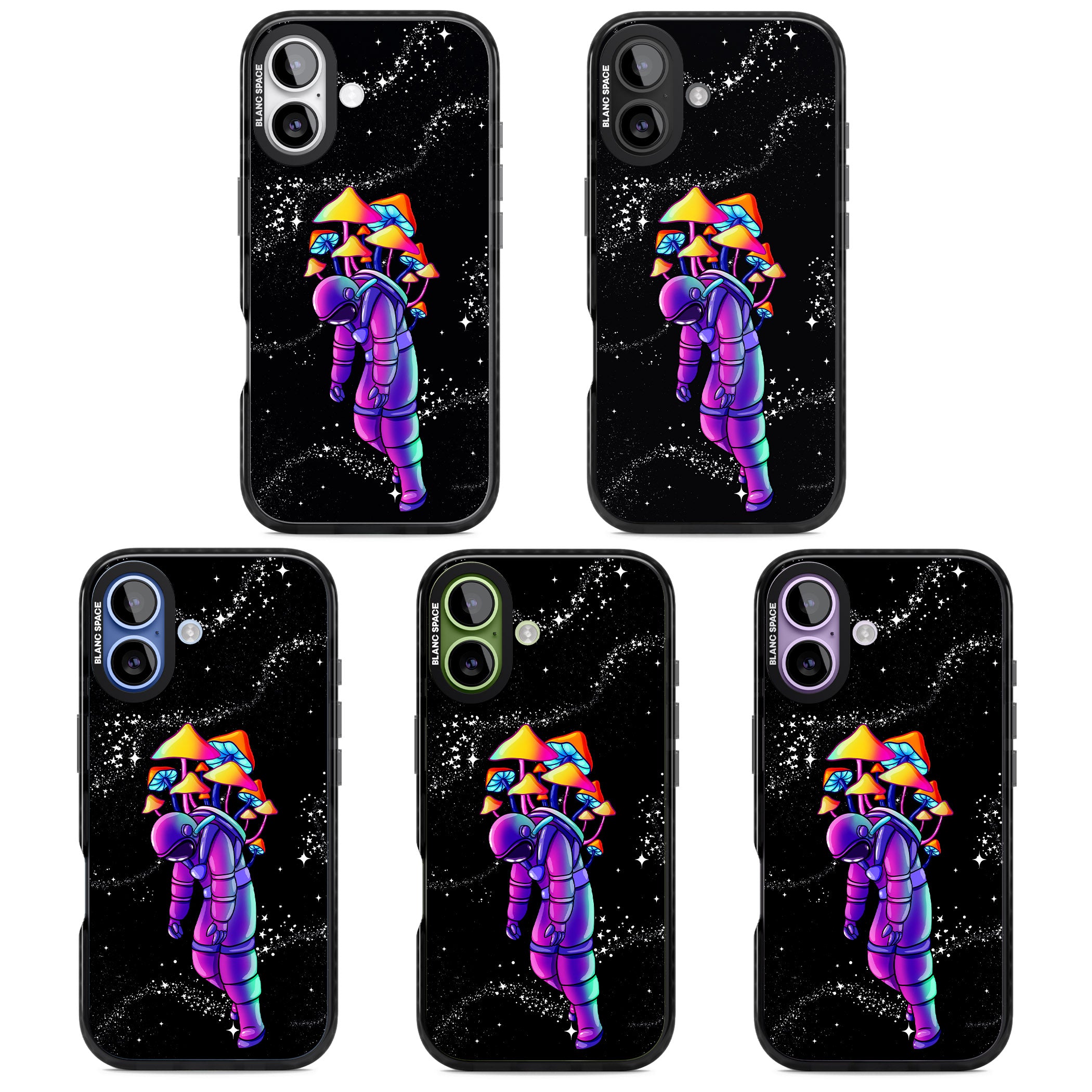 Space Mutation iPhone 17 Impact Black Phone Case APT Impact Protection