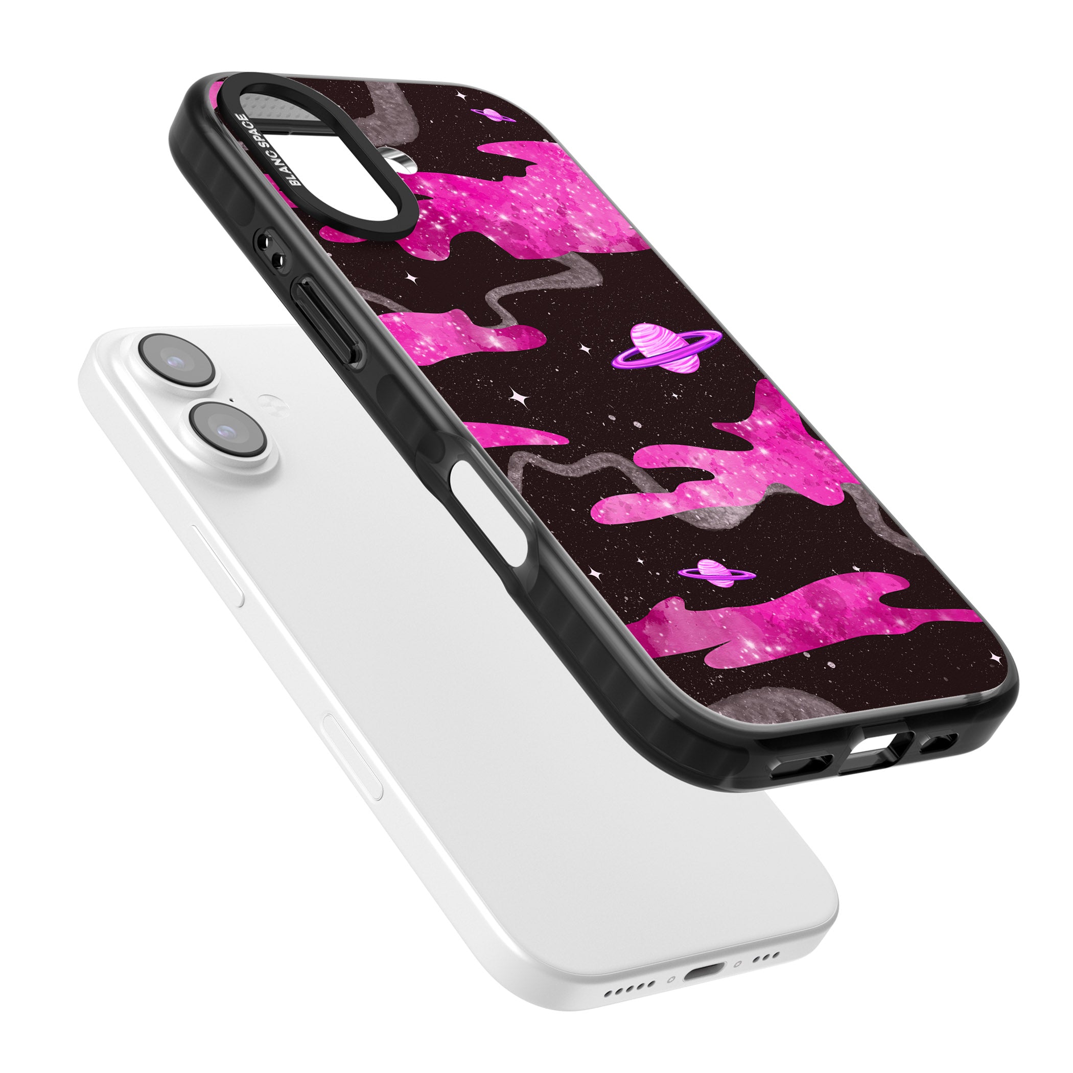 Pink Galaxy iPhone 17 Impact Black Phone Case Colours