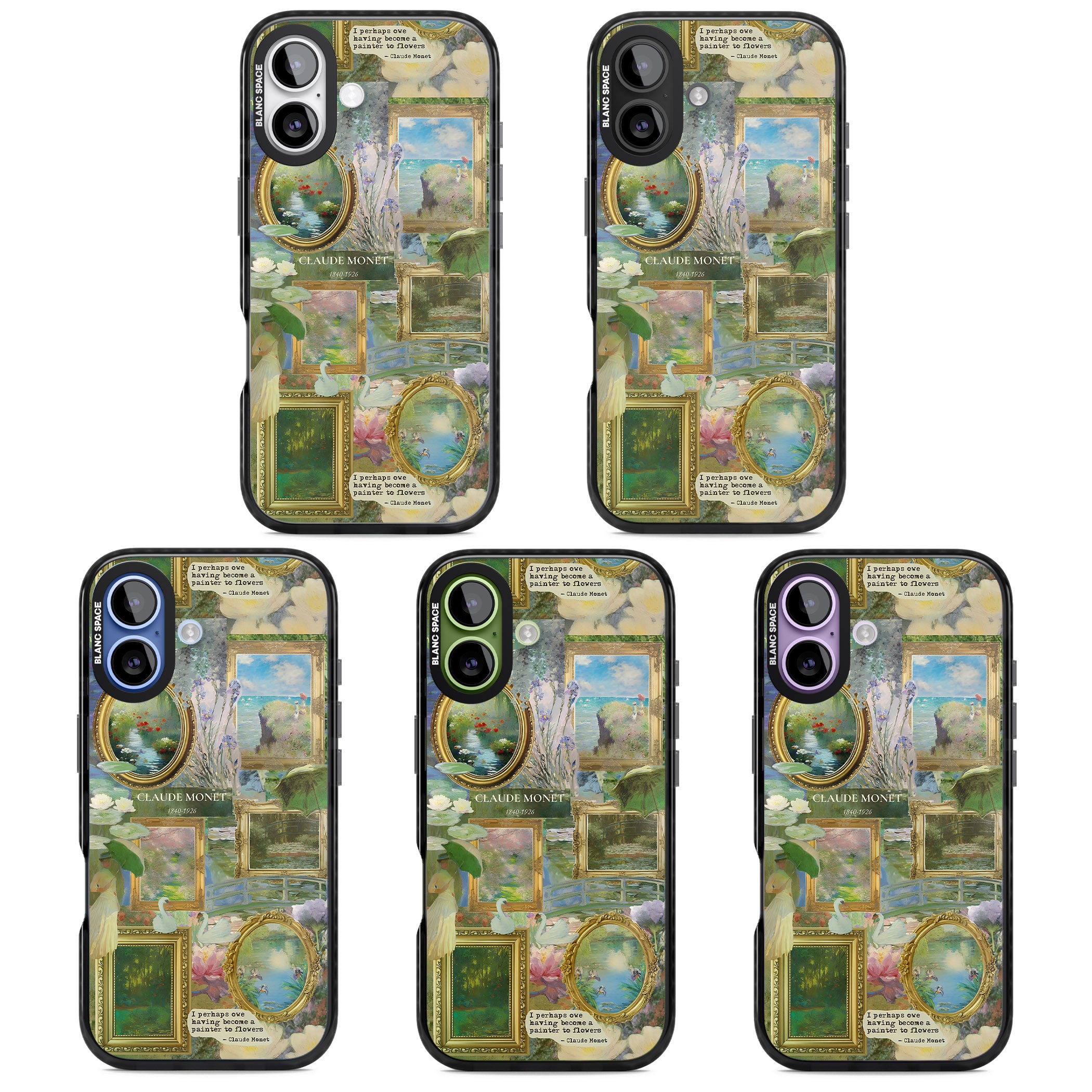 Vintage Floral Frames iPhone 17 Impact Black Phone Case APT Impact Protection