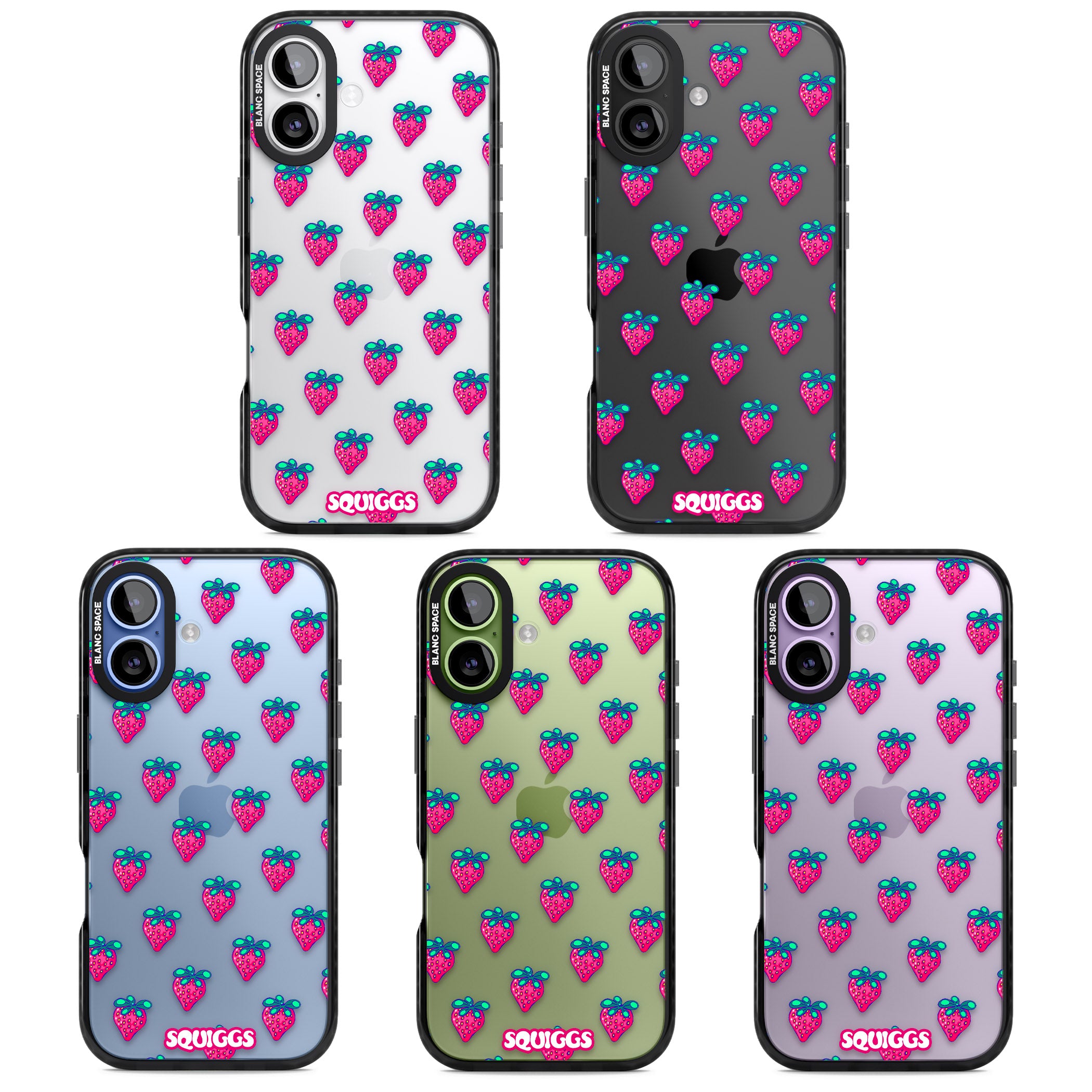 Strawberry Patch iPhone 17 Impact Black Phone Case APT Impact Protection