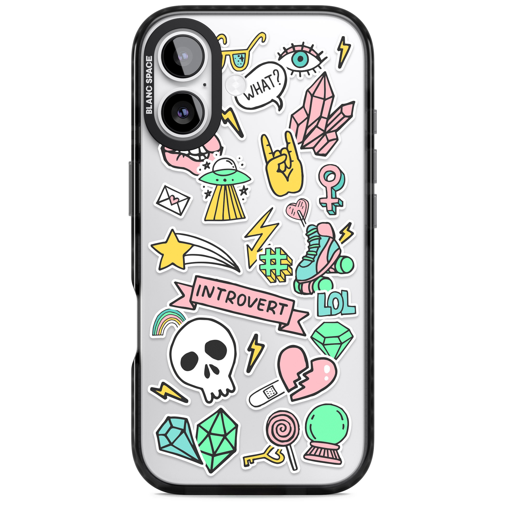 Introvert Sticker iPhone 17 Impact Black Phone Case