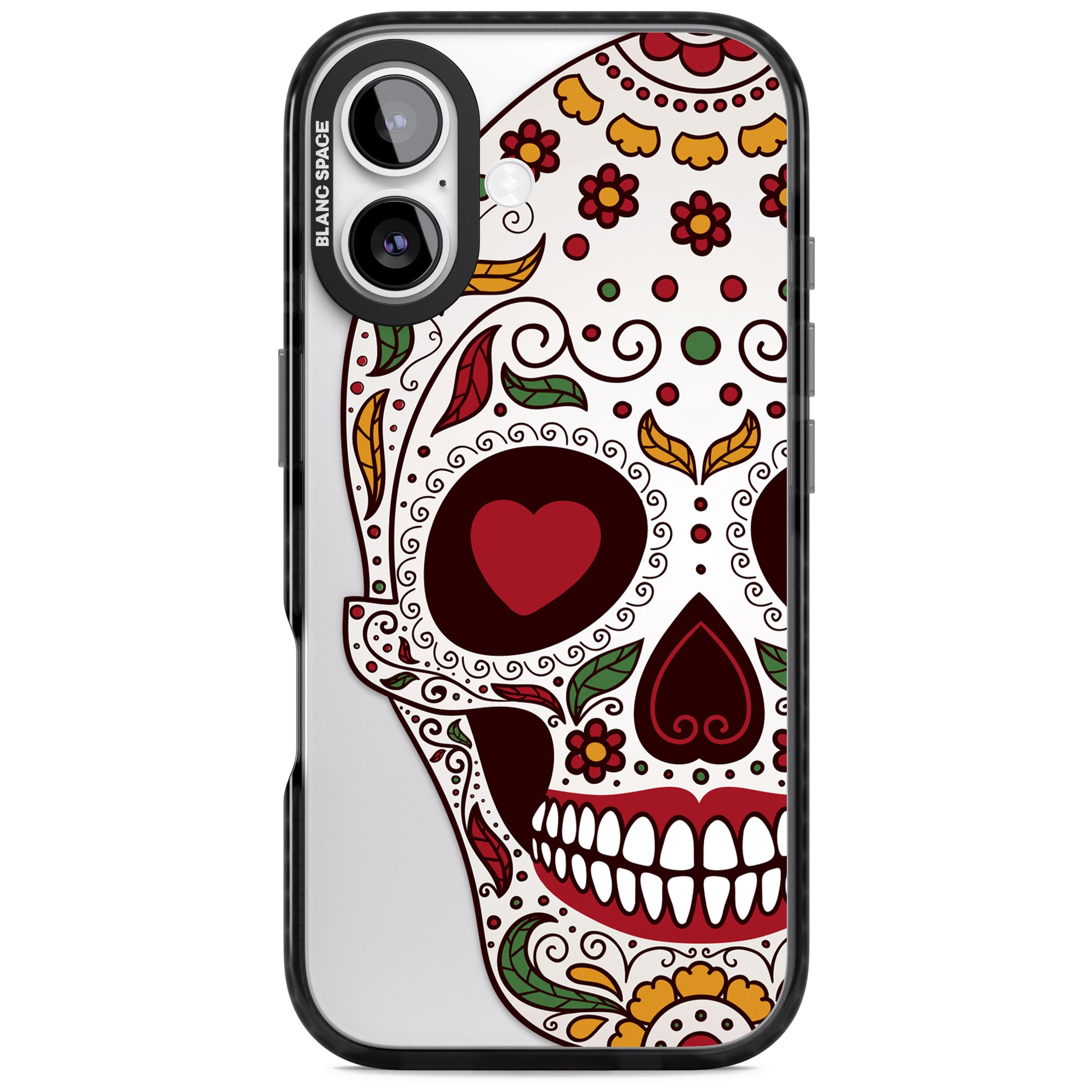 Autumn Sugar Skull iPhone 17 Impact Black Phone Case