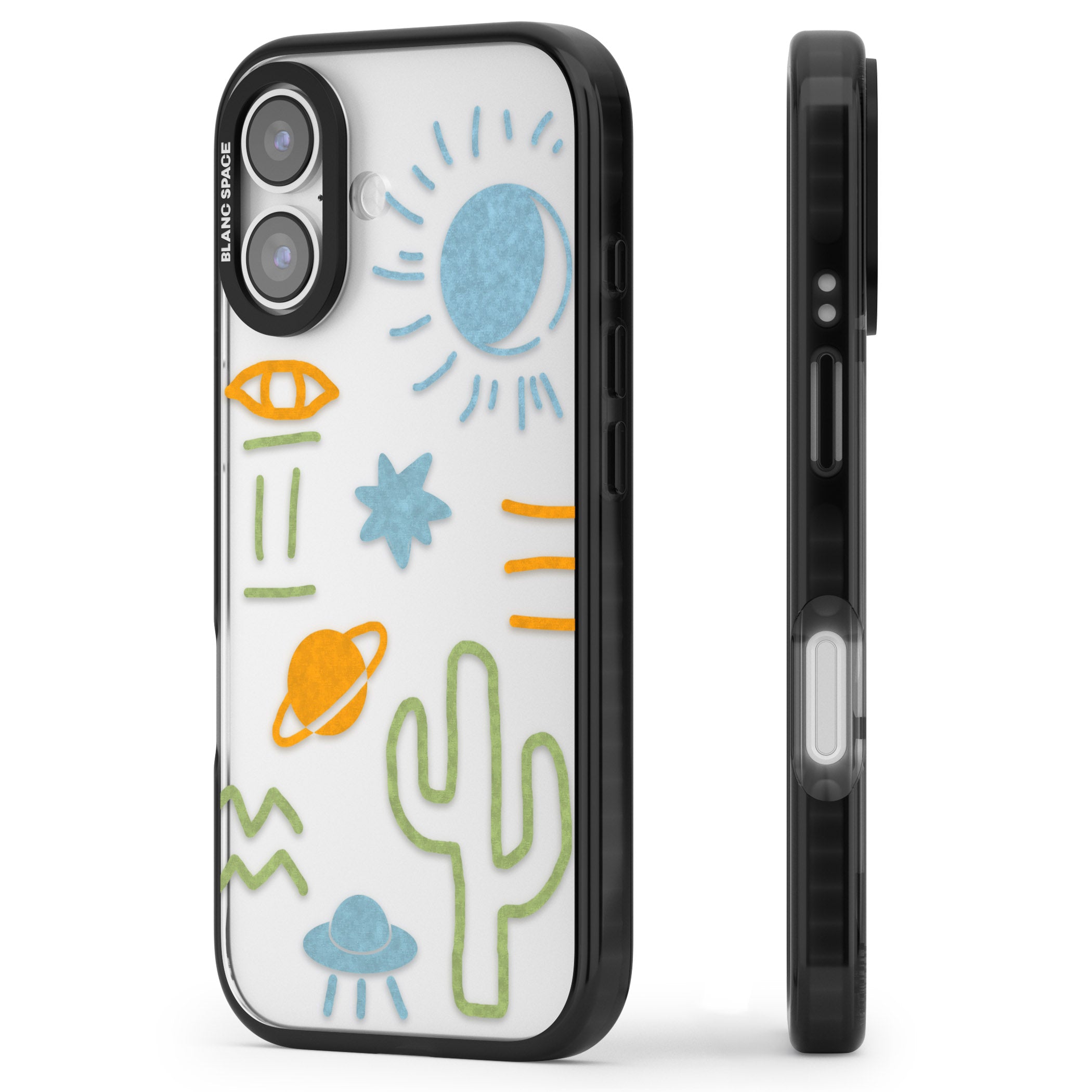 Summer Heat iPhone 17 Impact Black Phone Case Side Profile