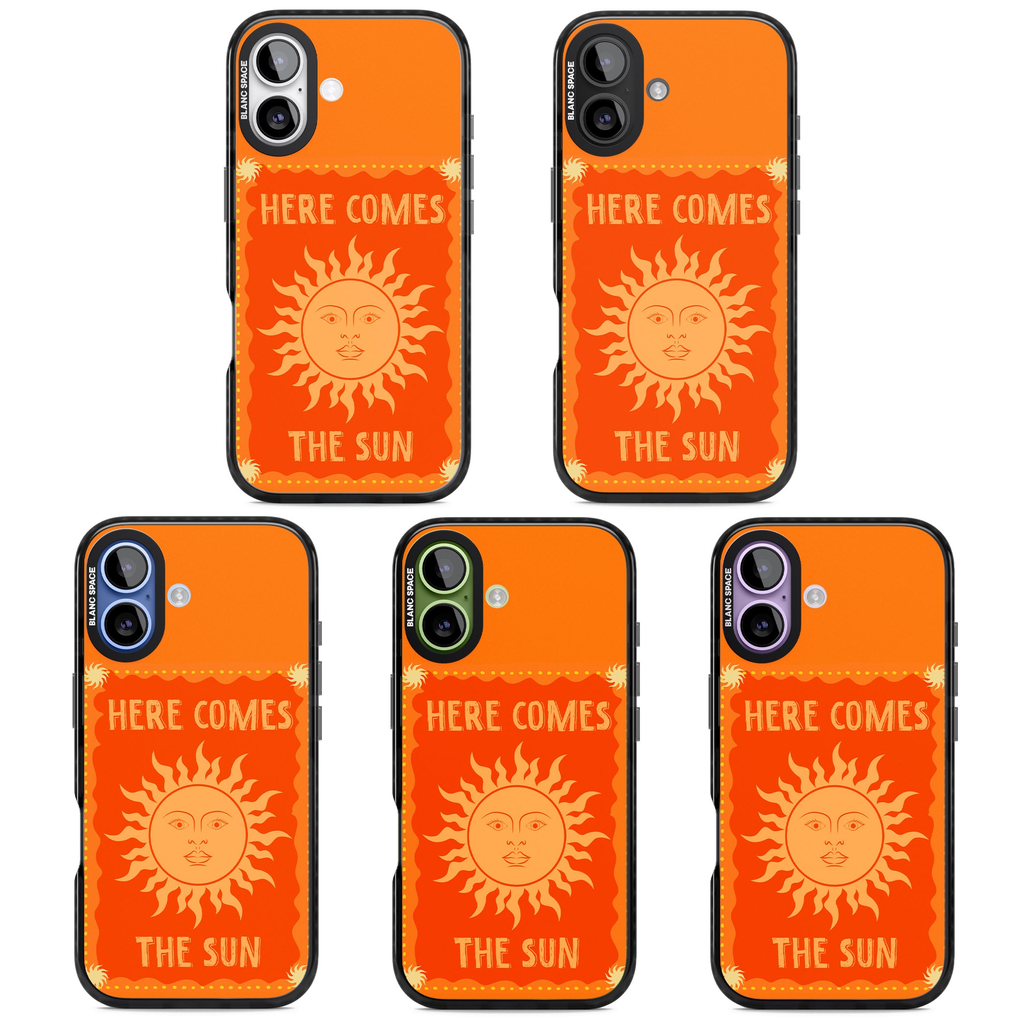 Retro Here Comes The Sun iPhone 17 Impact Black Phone Case APT Impact Protection