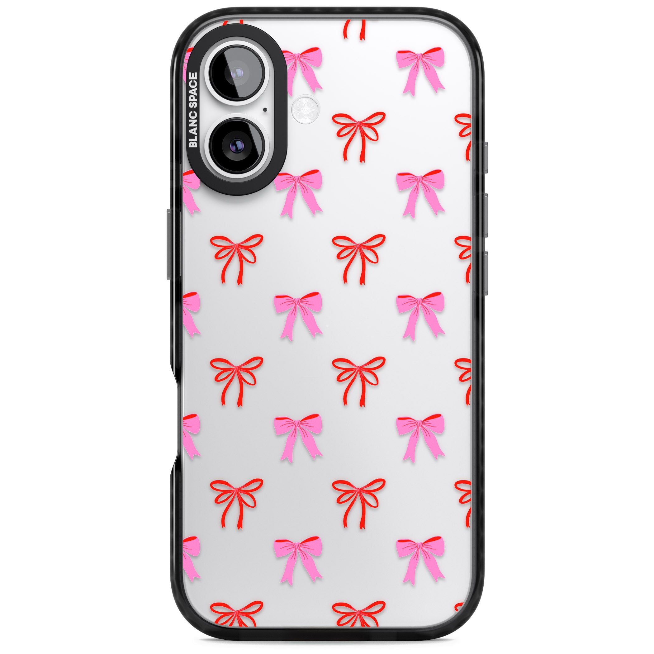Cute Bow Pattern iPhone 17 Impact Black Phone Case