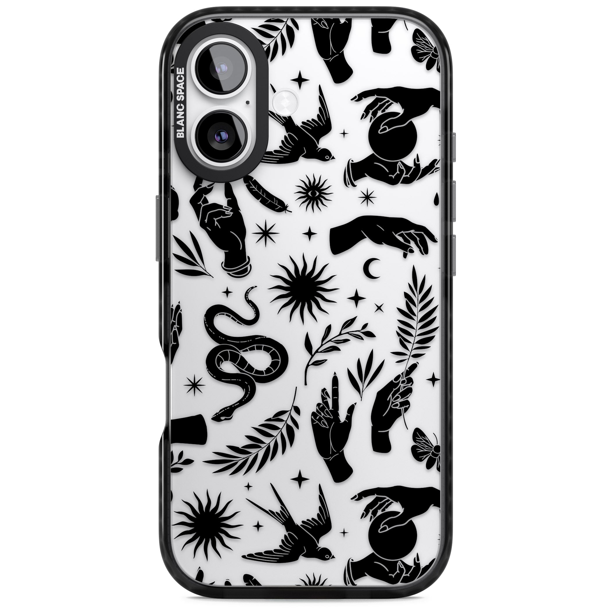 Celestial Pattern (Black) iPhone 17 Impact Black Phone Case