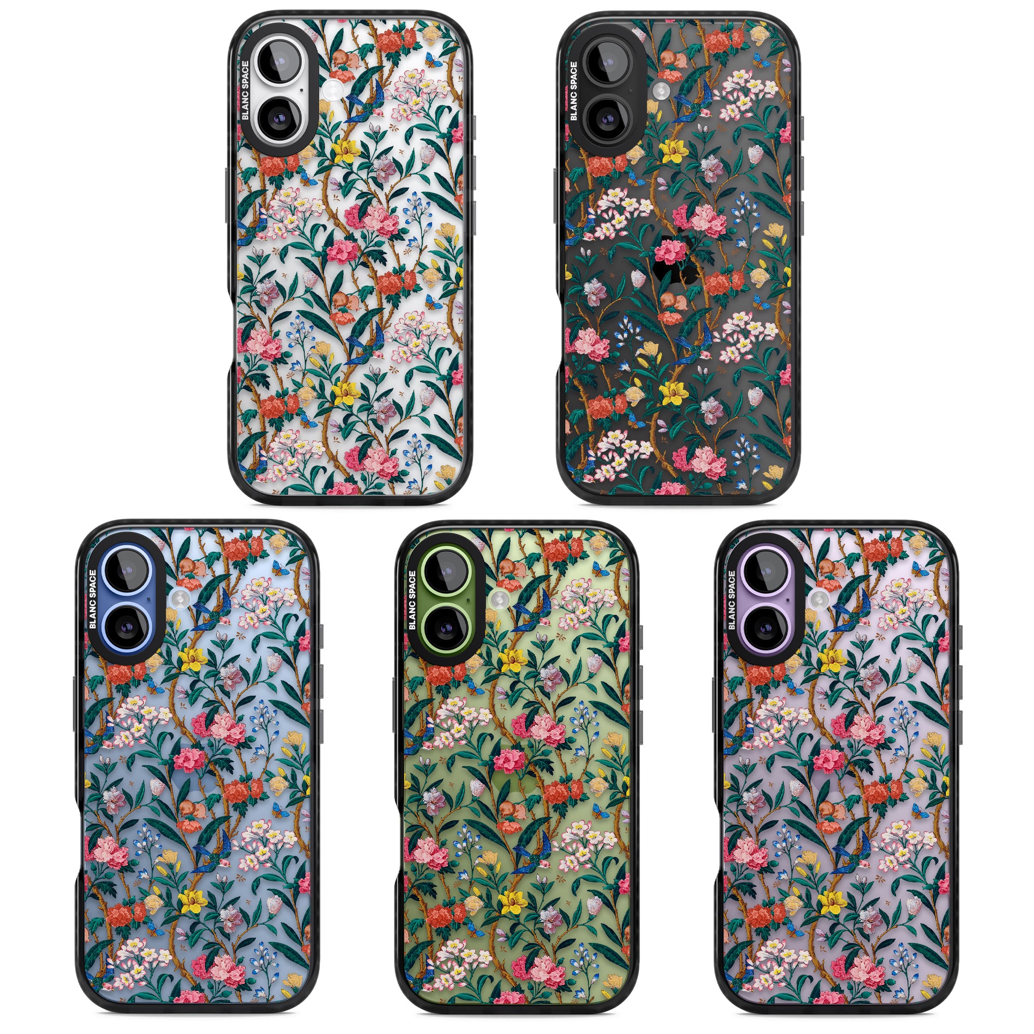 Vines & Flowers iPhone 17 Impact Black Phone Case APT Impact Protection