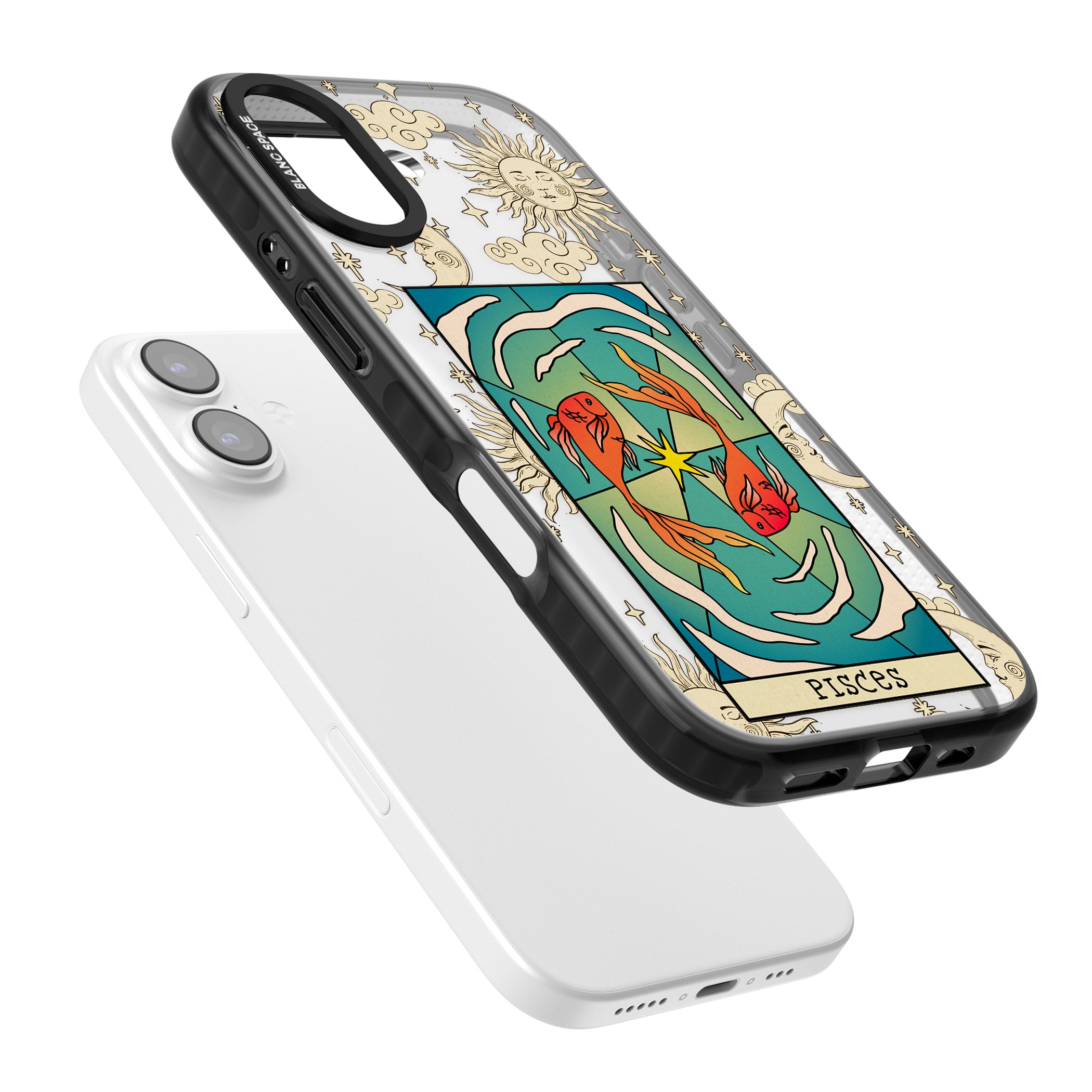Celestial Zodiac Pisces iPhone 17 Impact Black Phone Case Colours