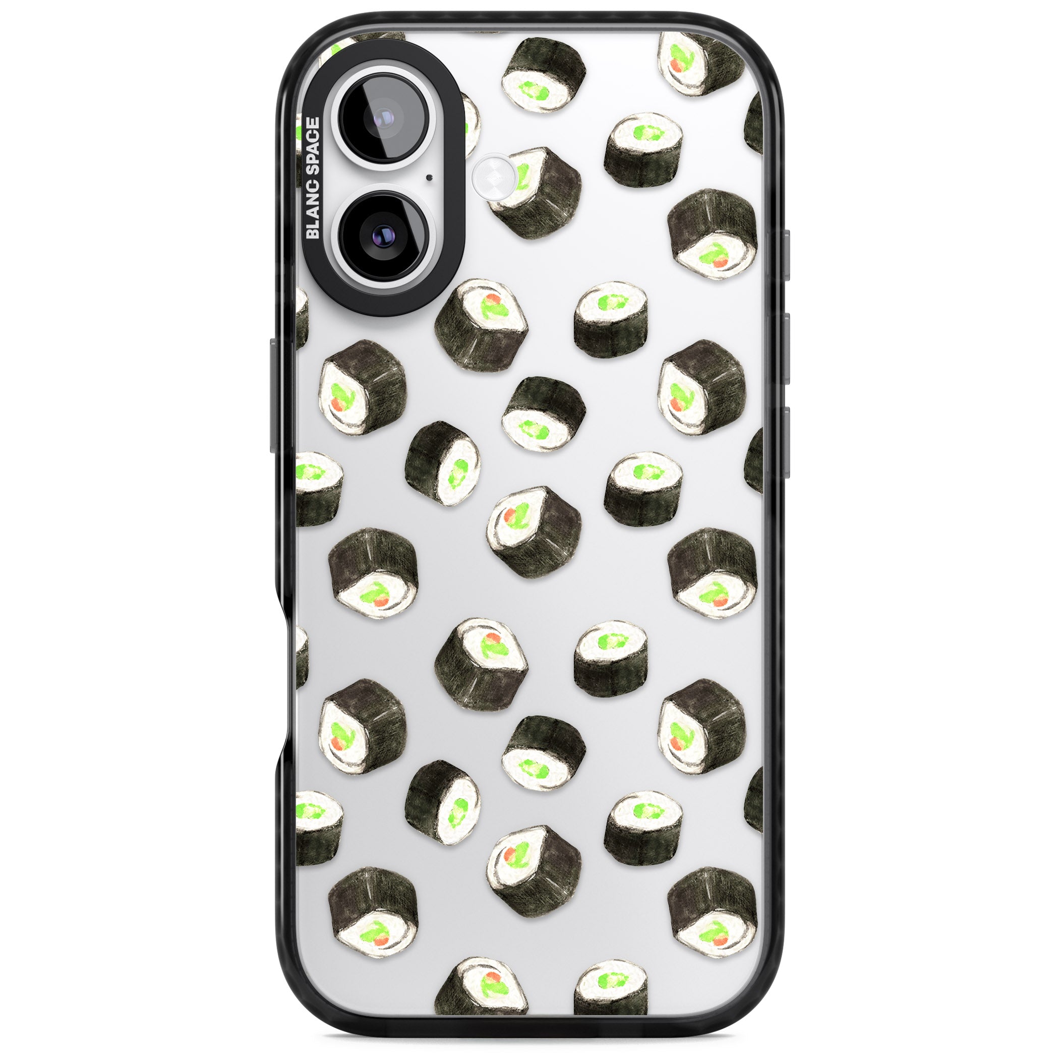 Sushi Pattern iPhone 17 Impact Black Phone Case