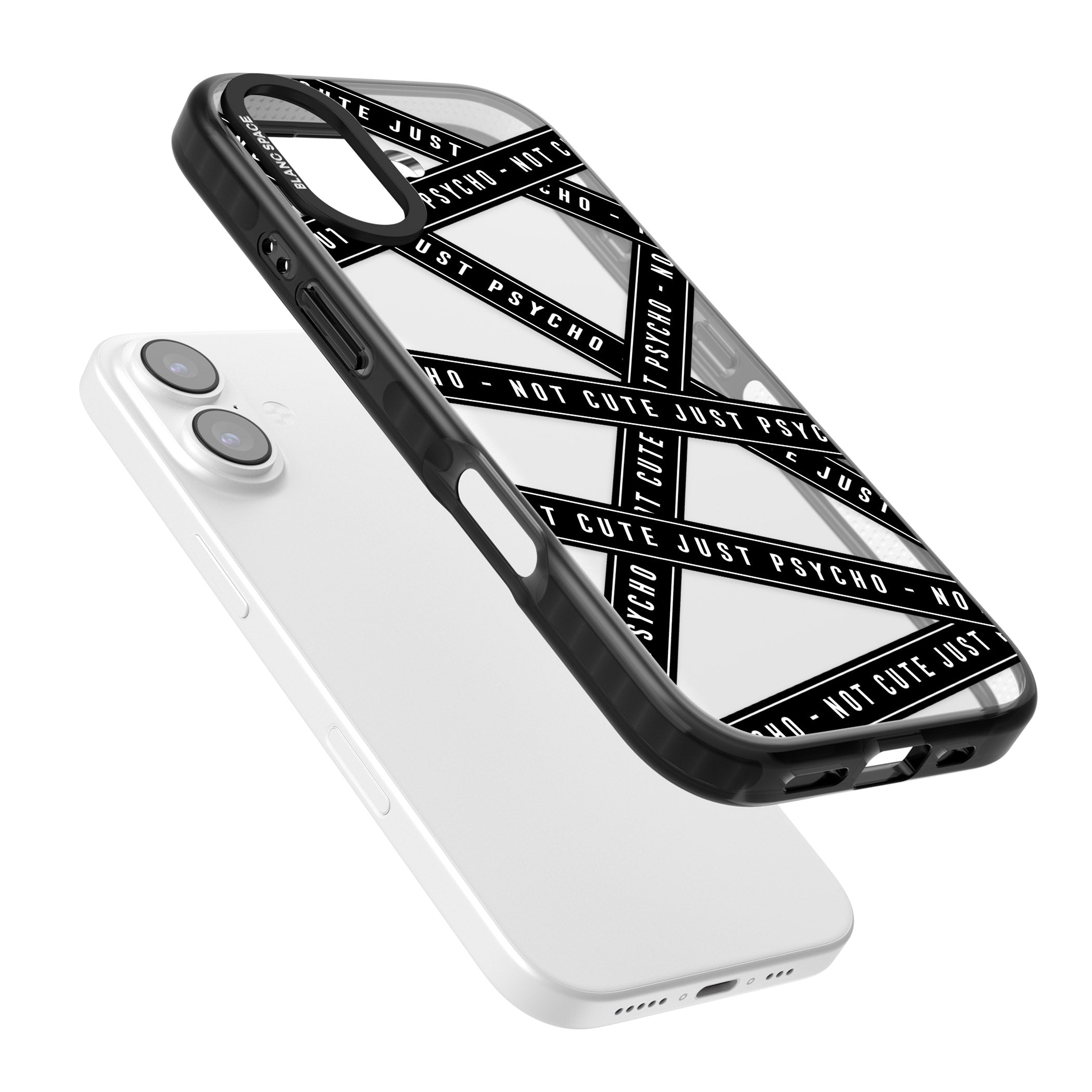 Not Cute Just Psycho iPhone 17 Impact Black Phone Case Colours