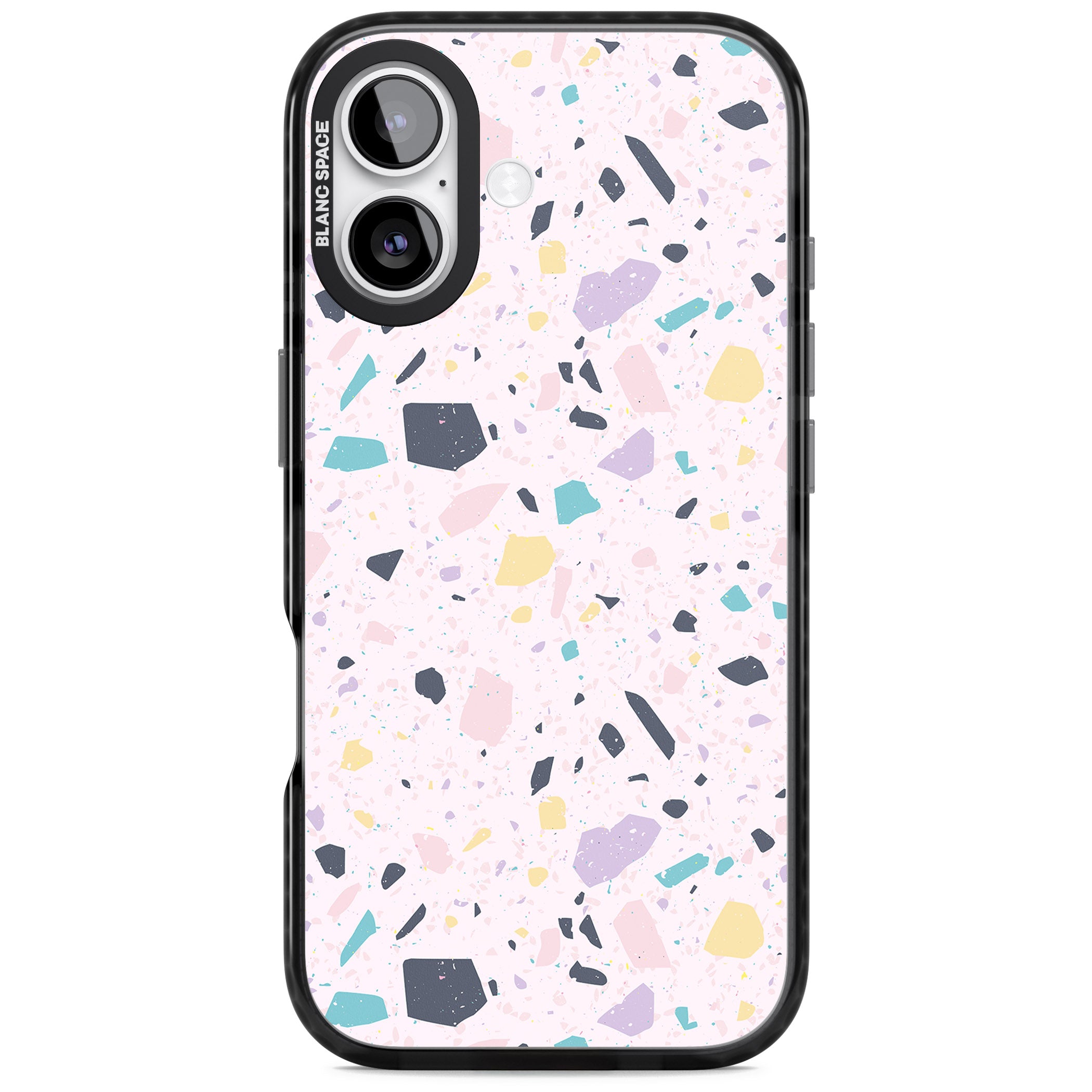 Pink, Purple & Turquoise Terrazzo Pattern iPhone 17 Impact Black Phone Case