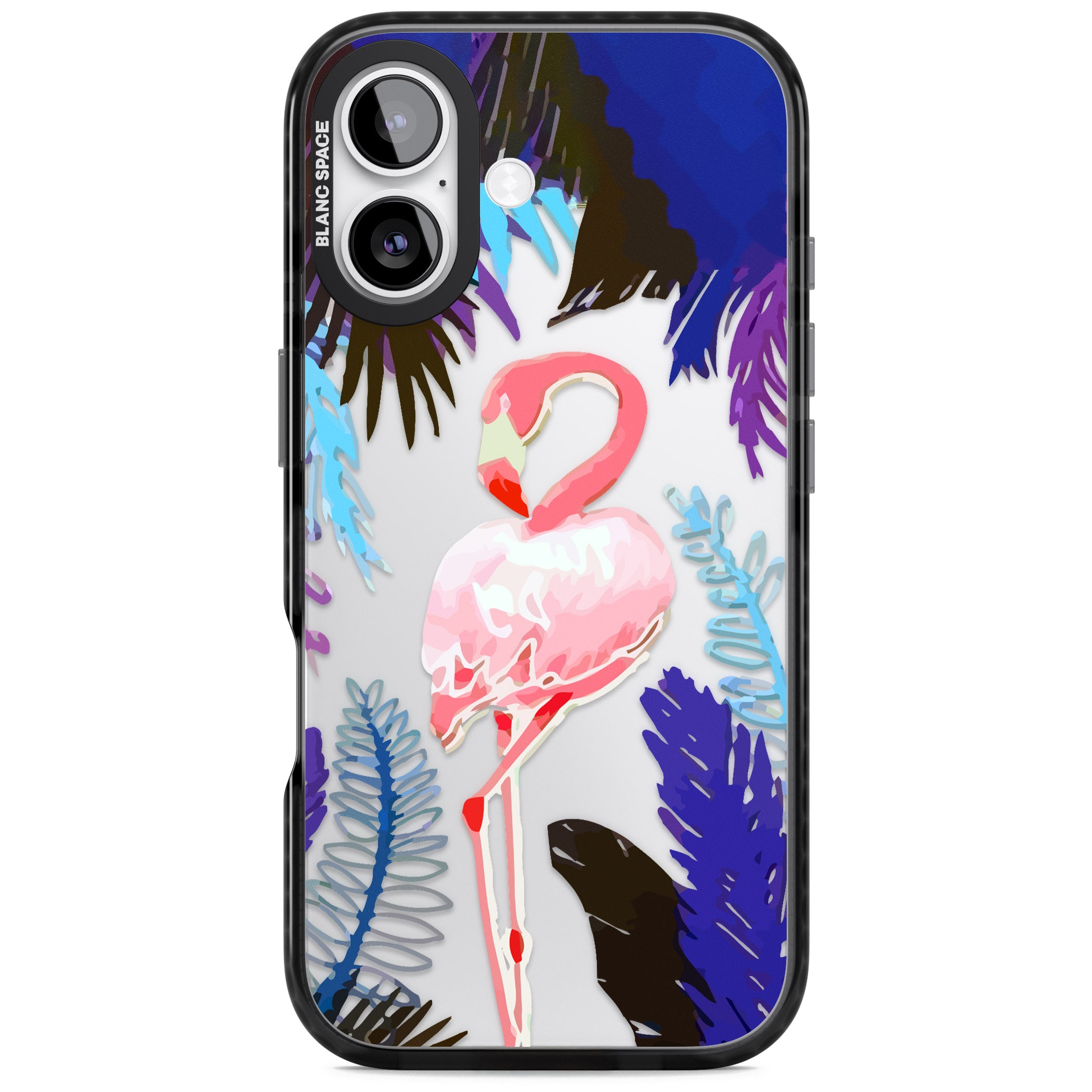 Tropical Flamingo iPhone 17 Impact Black Phone Case