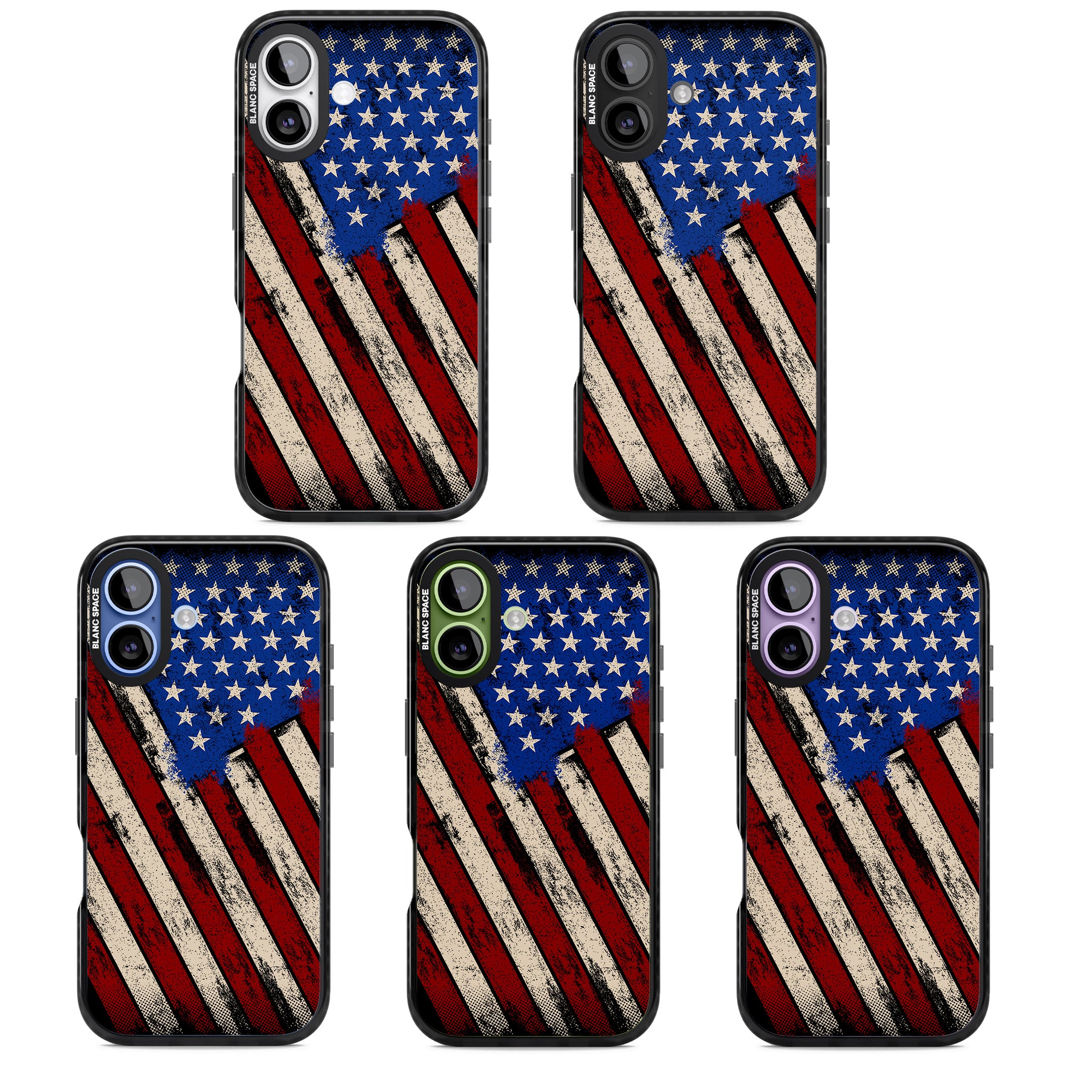 Distressed Us Flag iPhone 17 Impact Black Phone Case APT Impact Protection