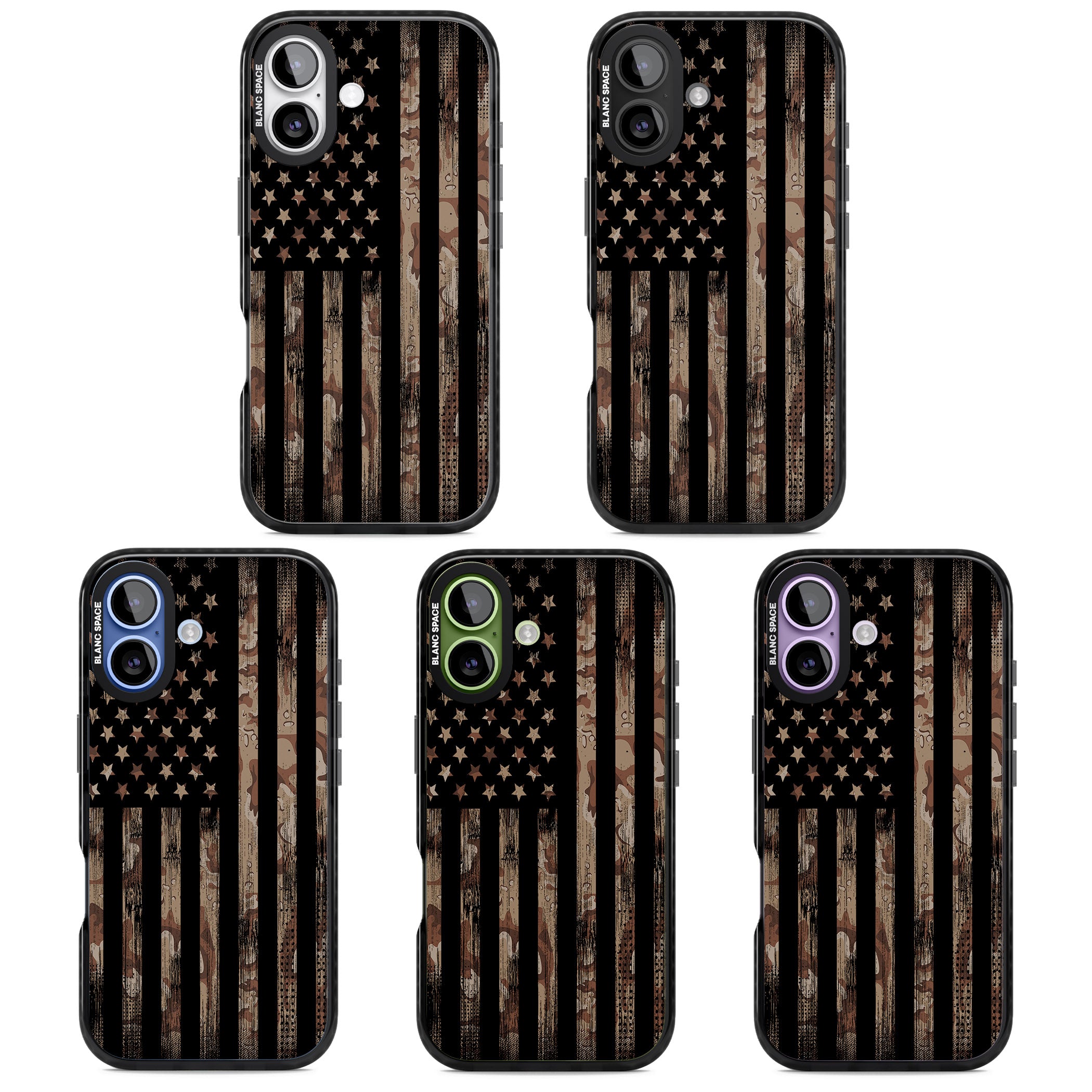 Desert Camo Us Flag iPhone 17 Impact Black Phone Case APT Impact Protection