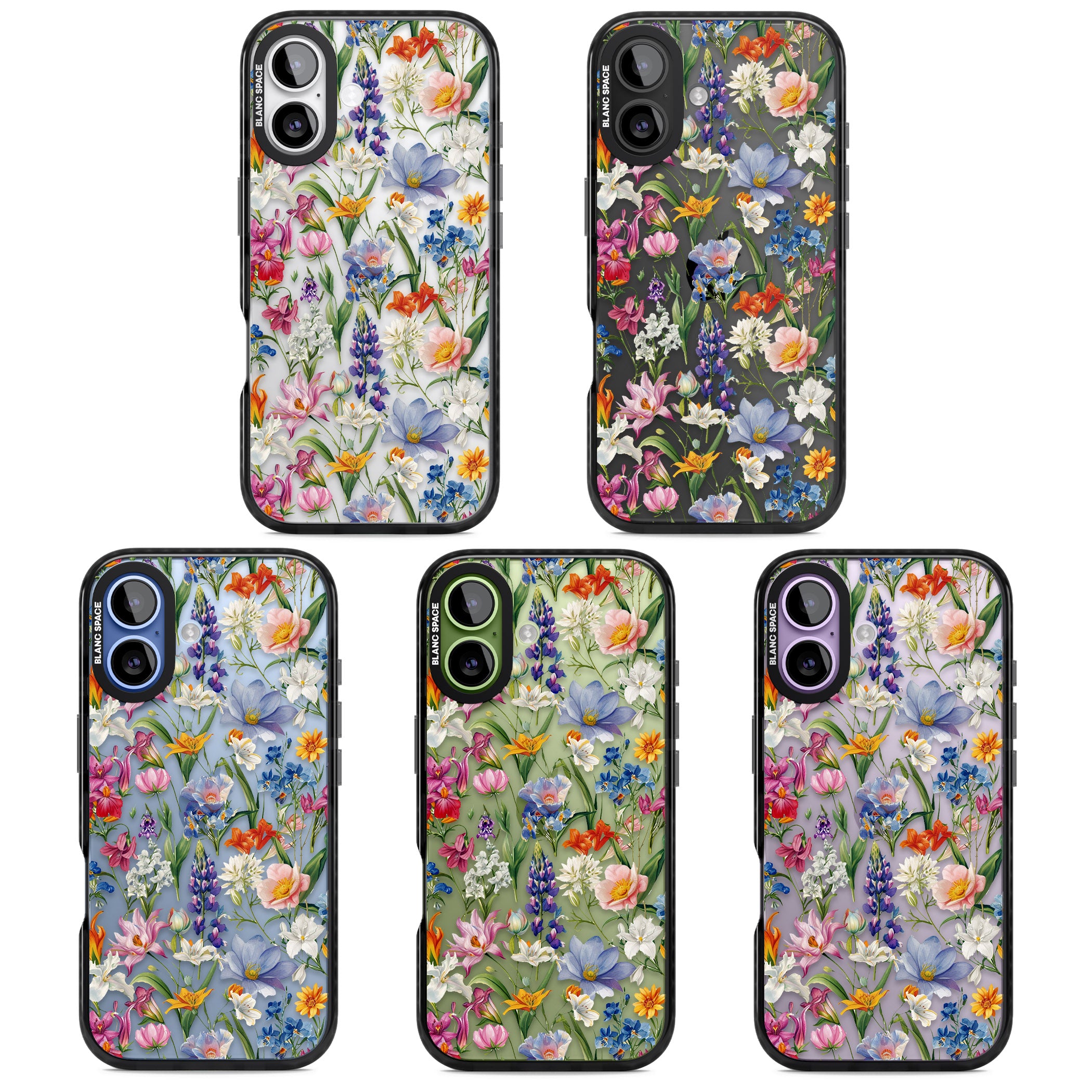 Vintage Wildflowers iPhone 17 Impact Black Phone Case APT Impact Protection
