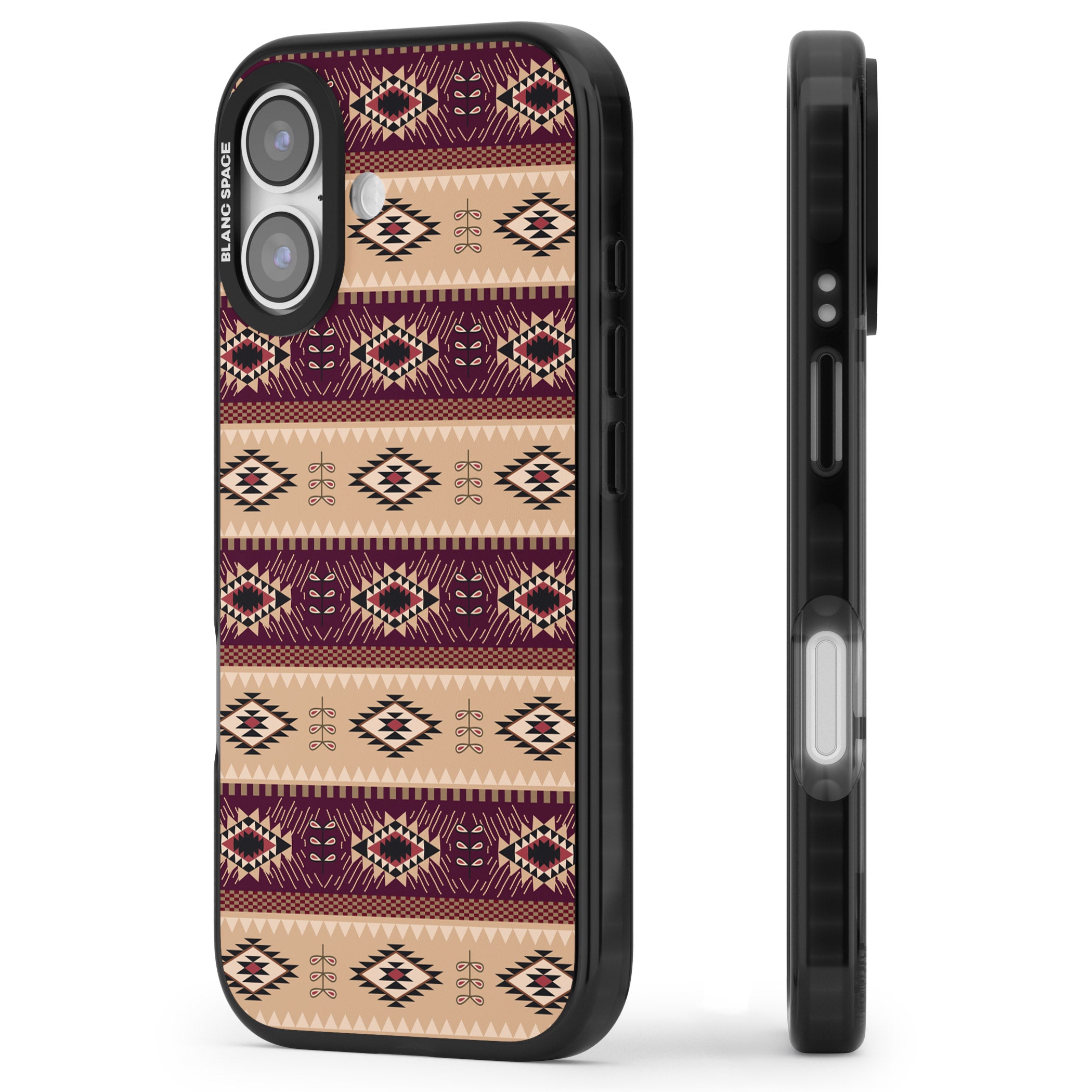 Western Poncho iPhone 17 Impact Black Phone Case Side Profile
