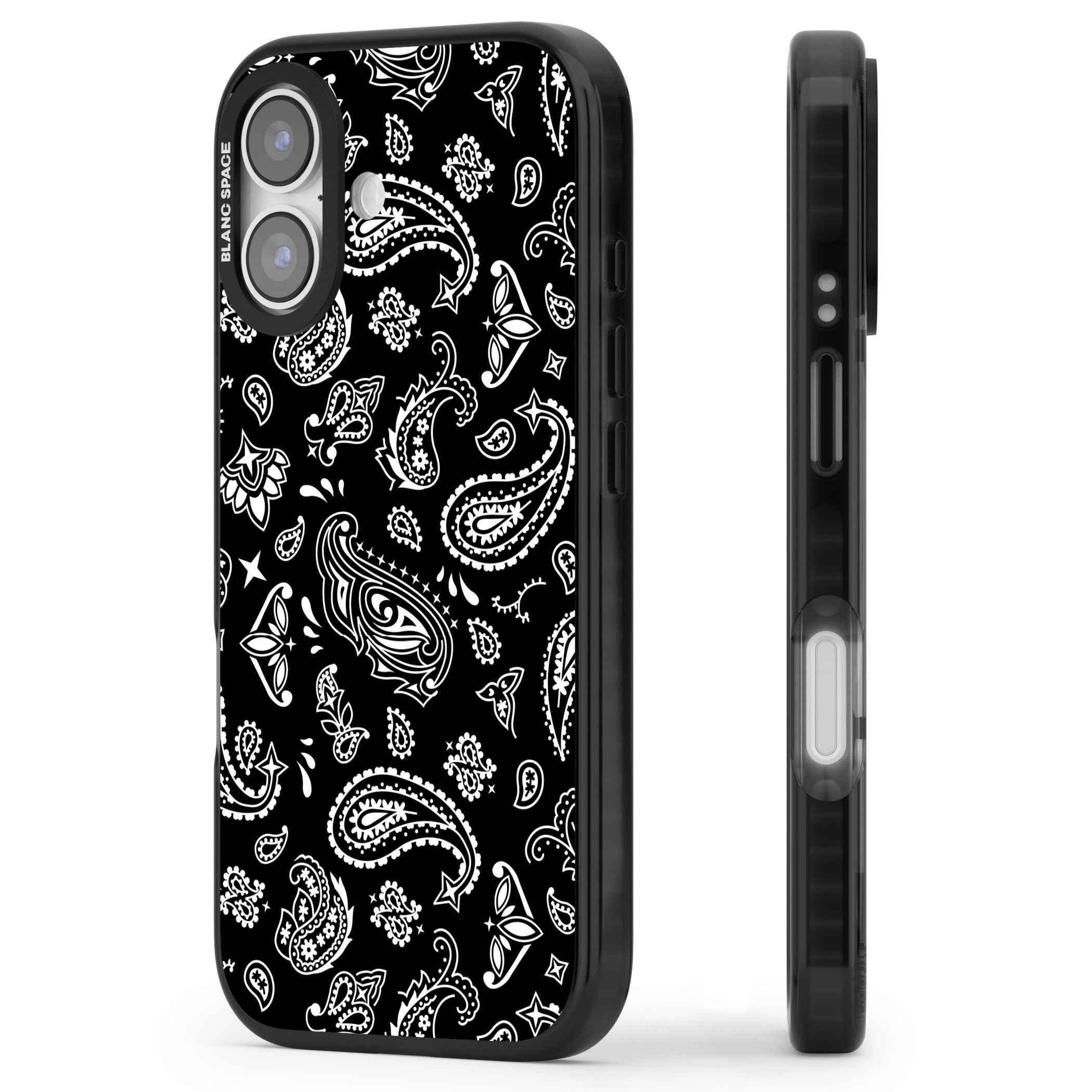 Black Bandana iPhone 17 Impact Black Phone Case Side Profile