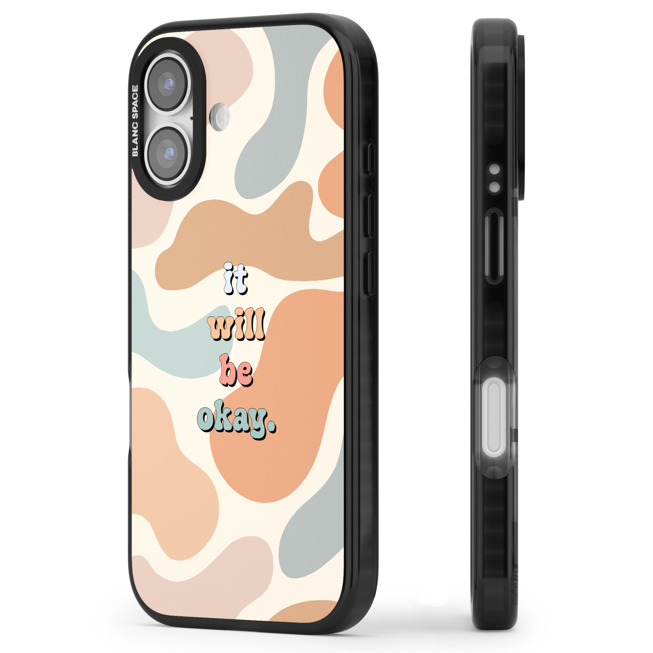 It Will Be Okay iPhone 17 Impact Black Phone Case Side Profile