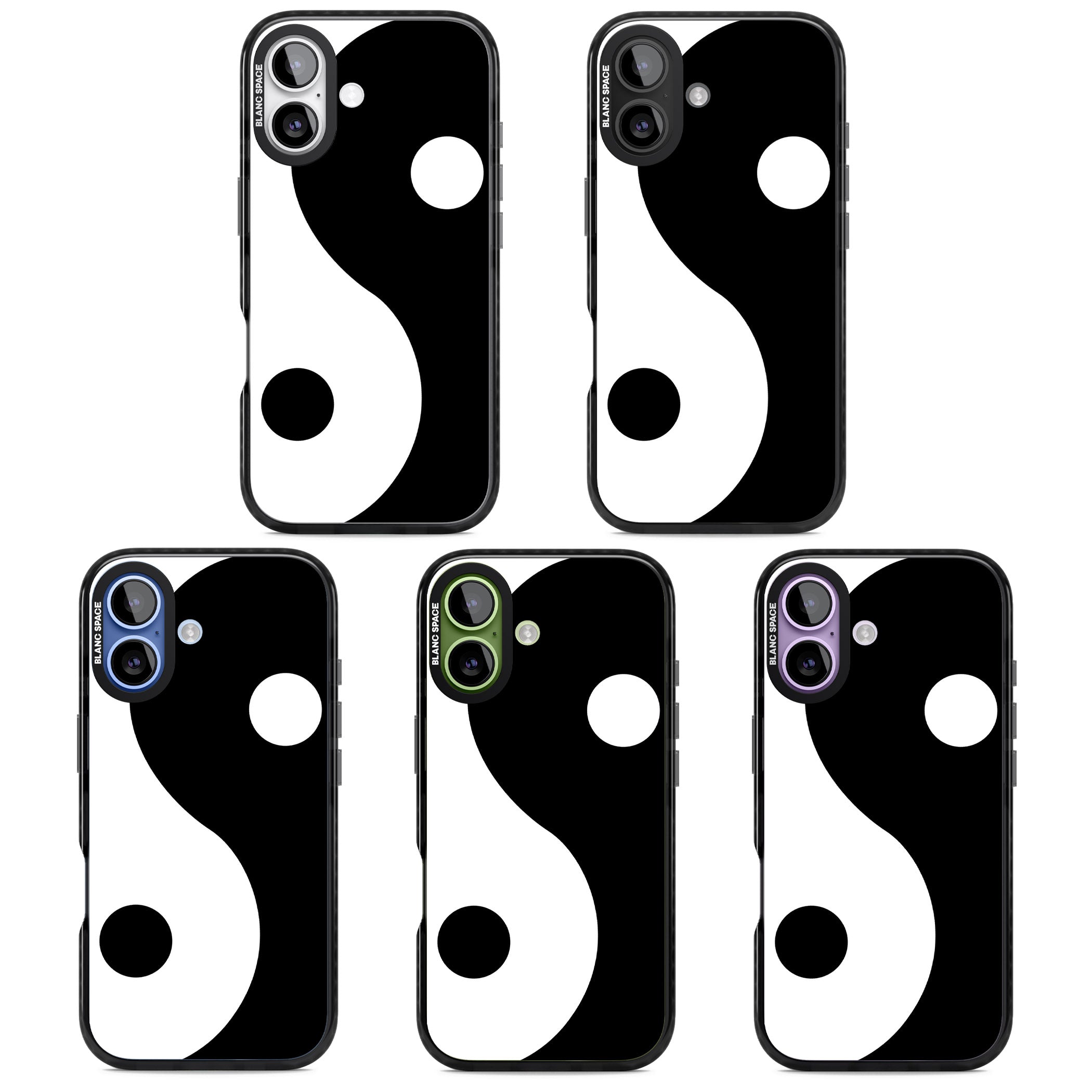 Large Yin Yang iPhone 17 Impact Black Phone Case APT Impact Protection