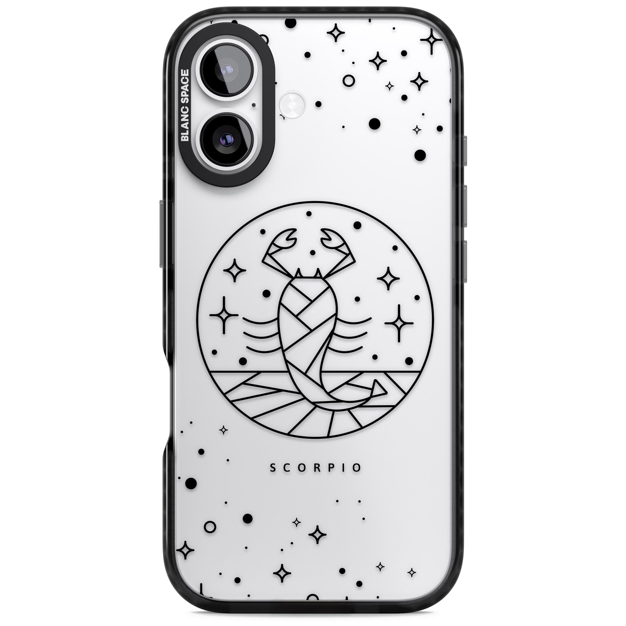 Scorpio Emblem Cosmic Design iPhone 17 Impact Black Phone Case
