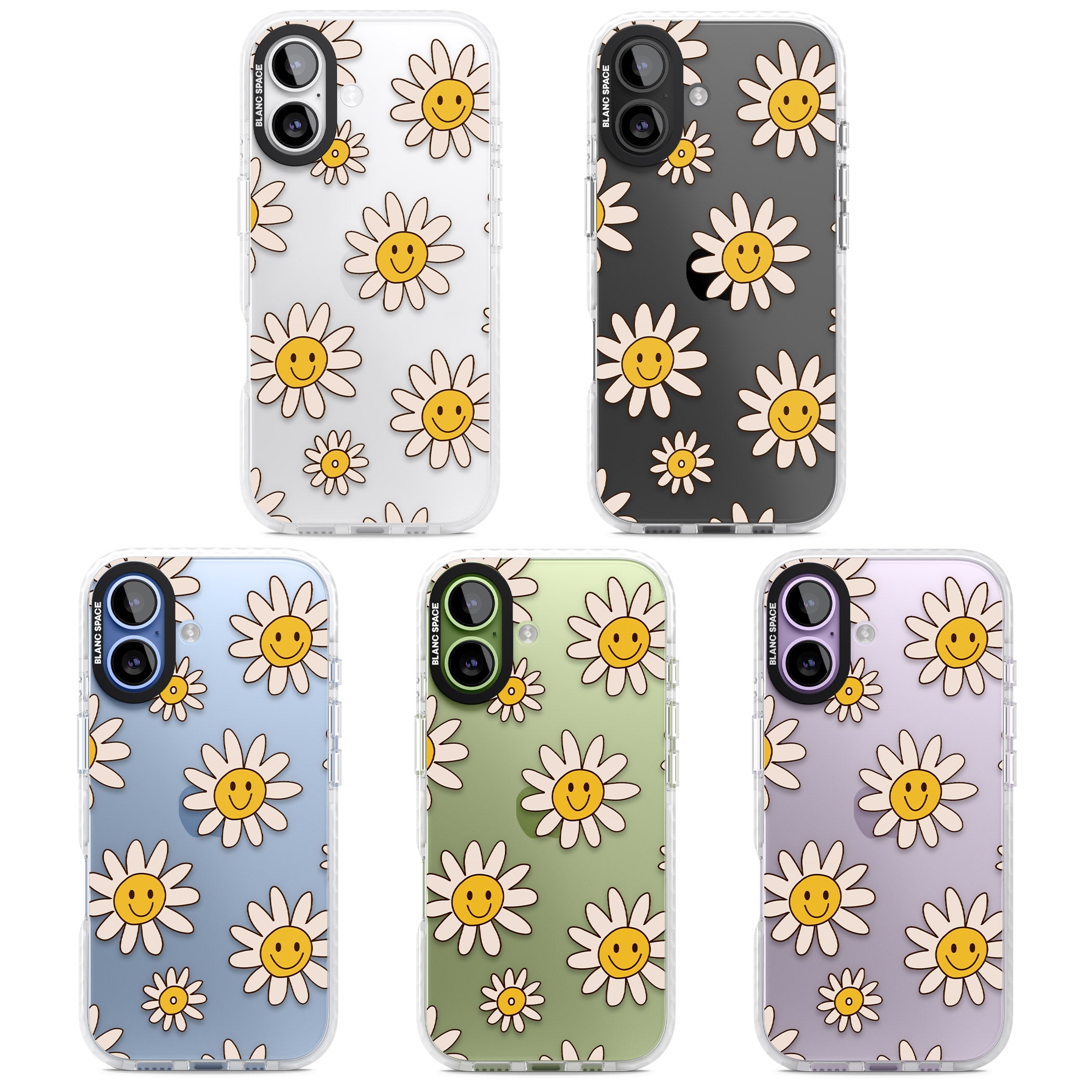 Daisy Faces iPhone 17 Impact Clear Phone Case APT Impact Protection