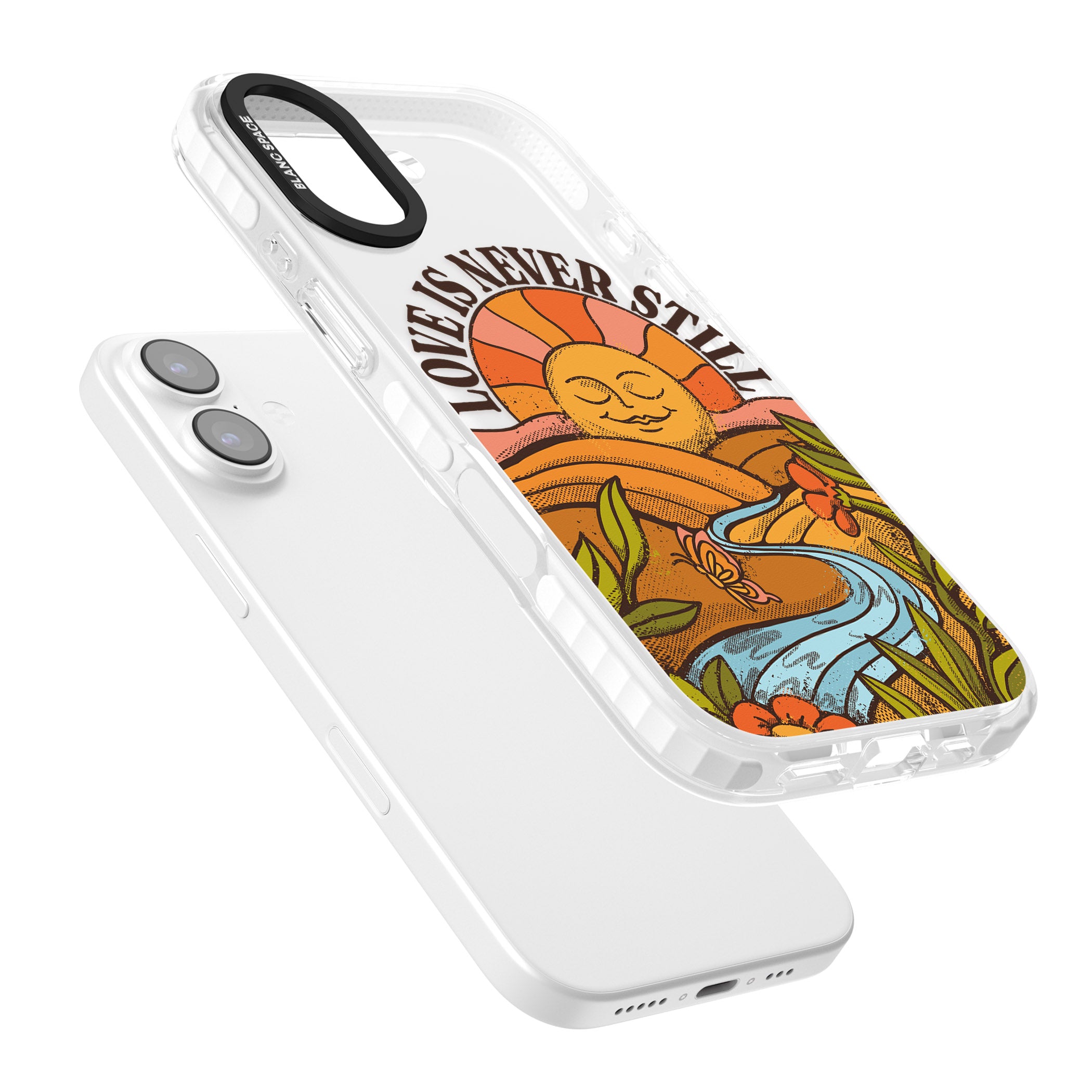 Love Is Never Still iPhone 17 Impact Clear Phone Case Colours