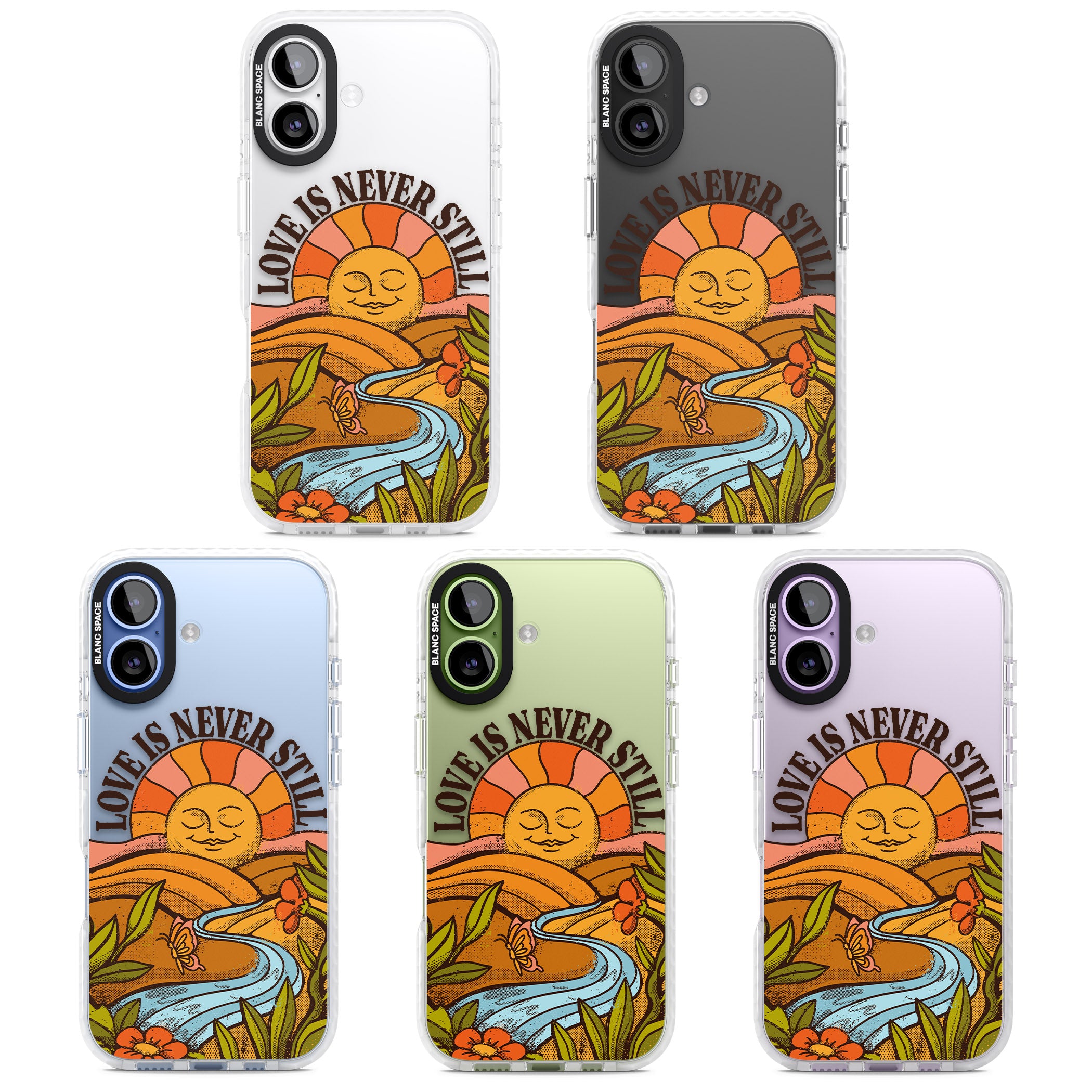 Love Is Never Still iPhone 17 Impact Clear Phone Case APT Impact Protection