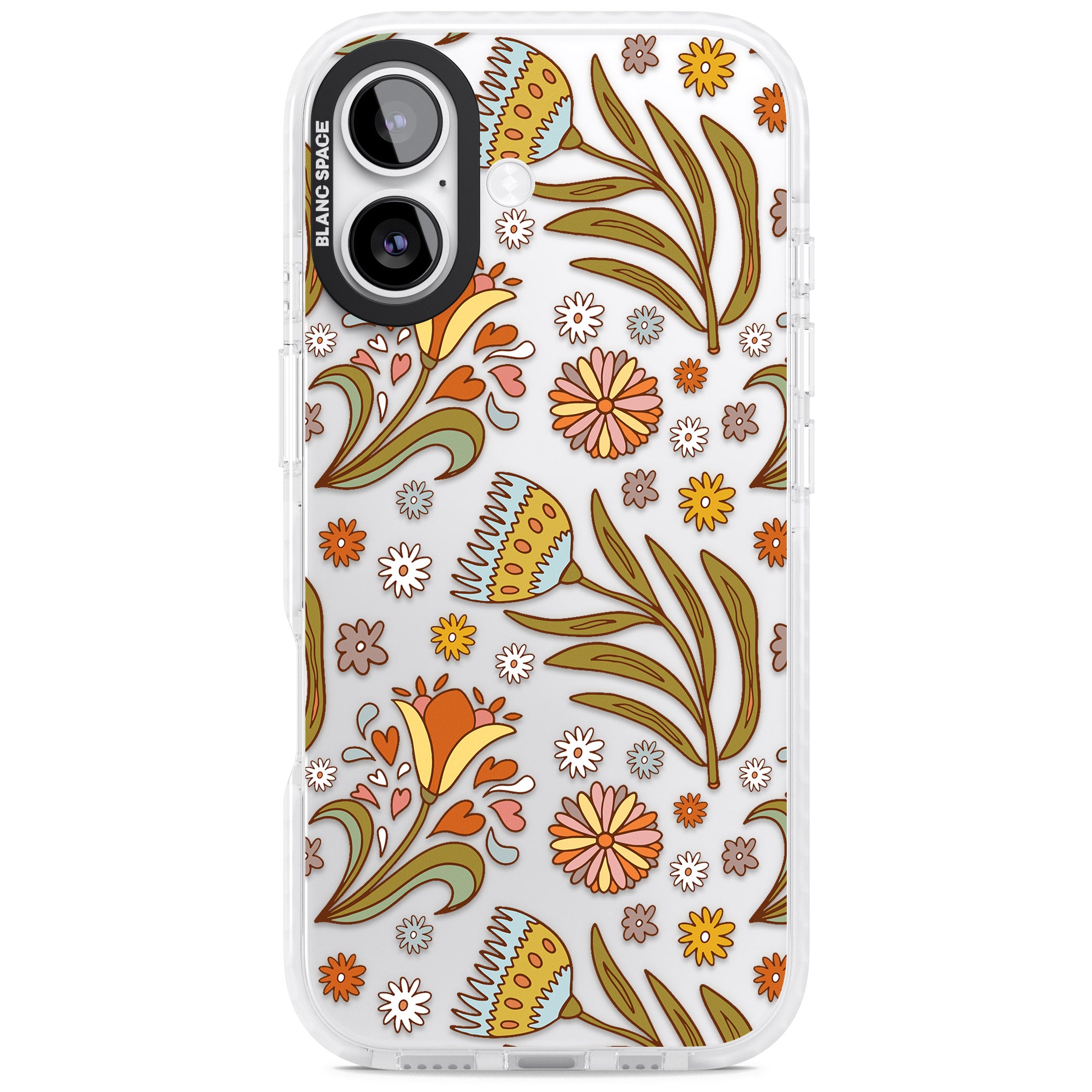 Boho Celestial Wildflower iPhone 17 Impact Clear Phone Case