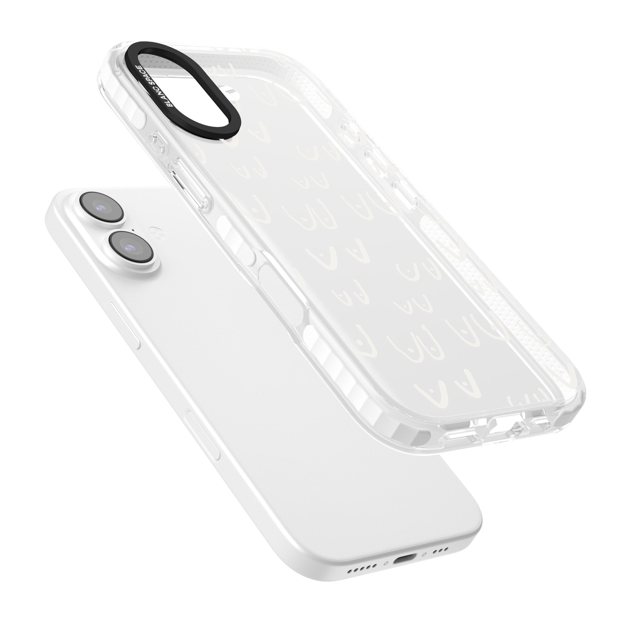 Boob Pattern (White) iPhone 17 Impact Clear Phone Case Colours