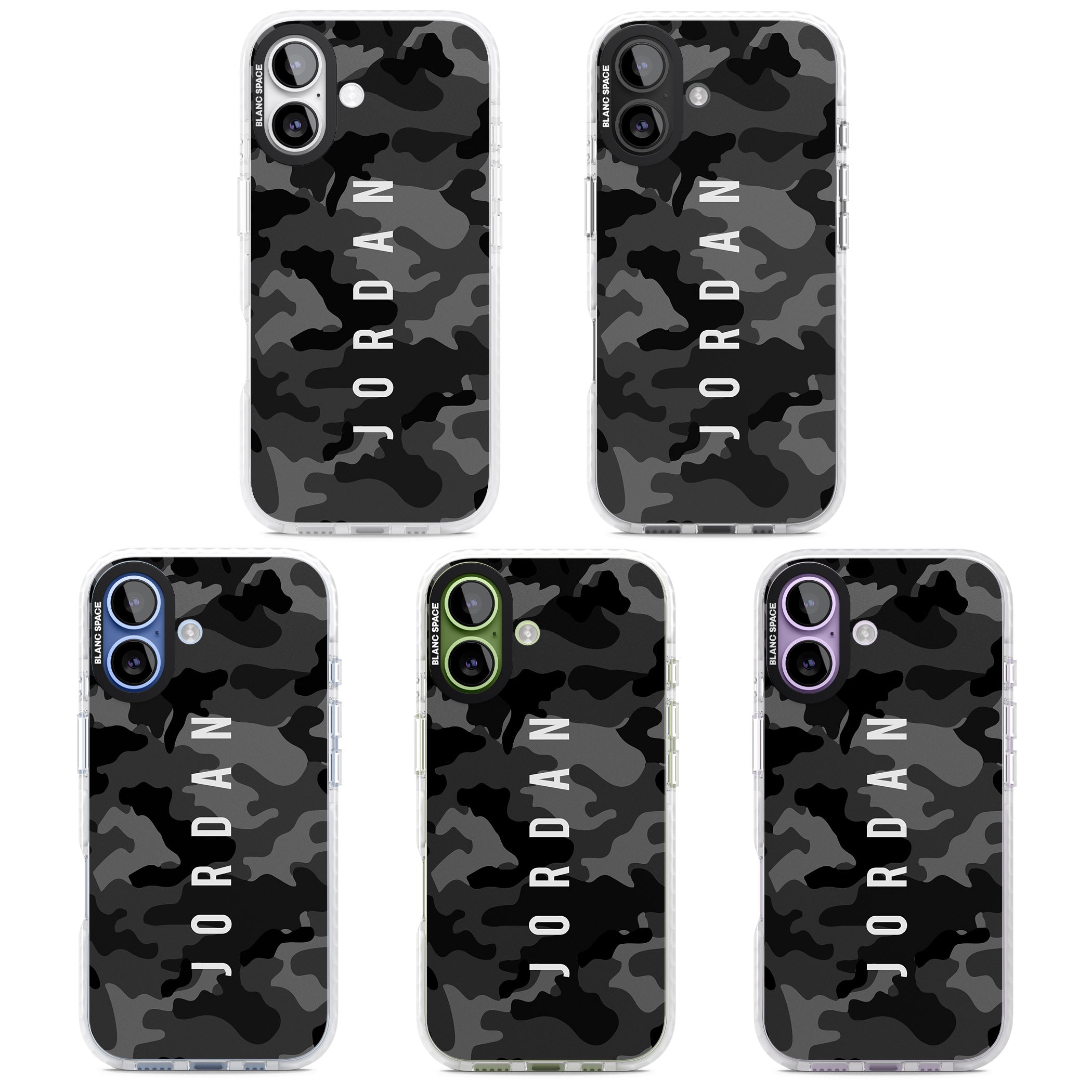 Personalised Black Camouflage Name iPhone 17 Impact Clear Phone Case APT Impact Protection