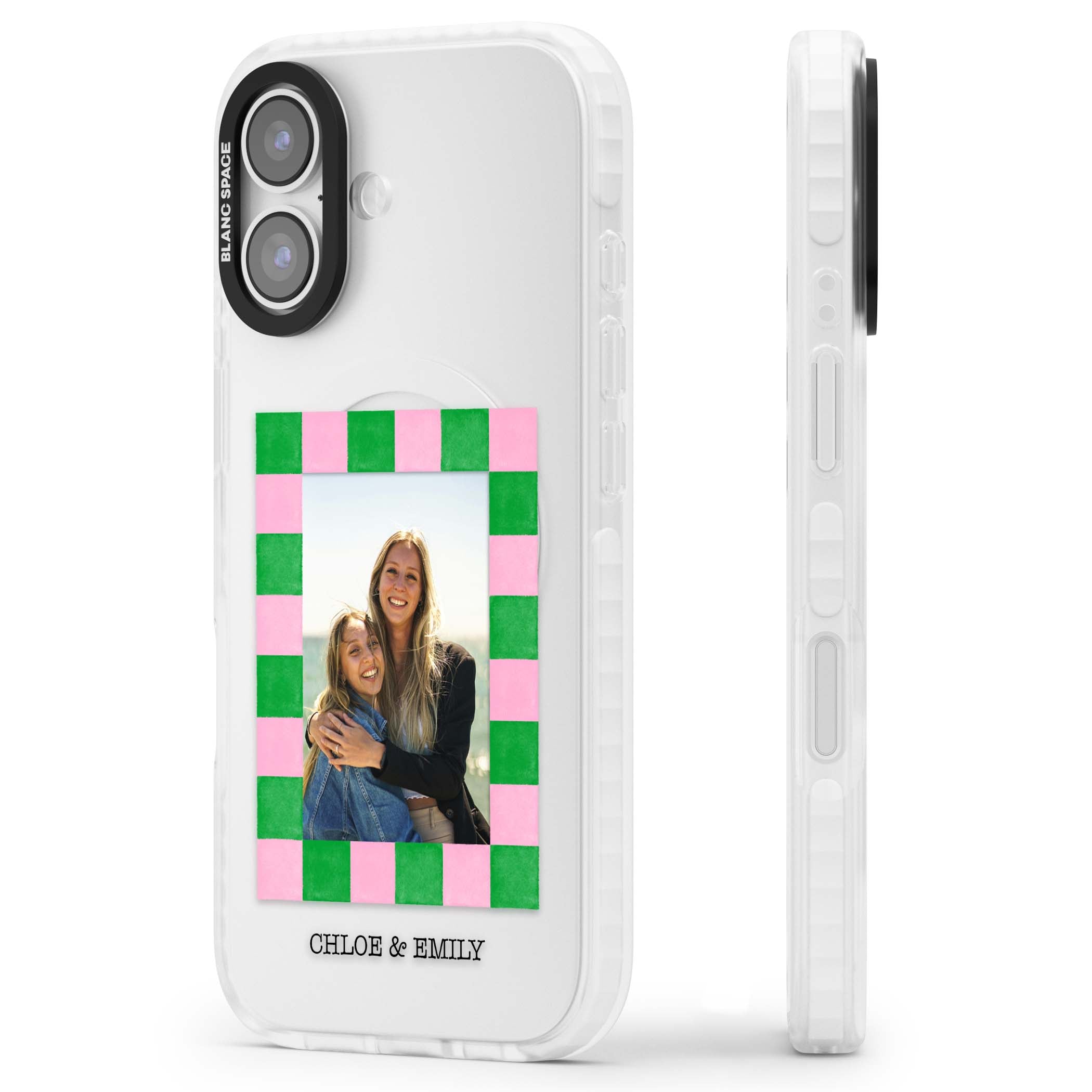 Riviera Check Photo cute iPhone case | Black Impact case for iPhone 17