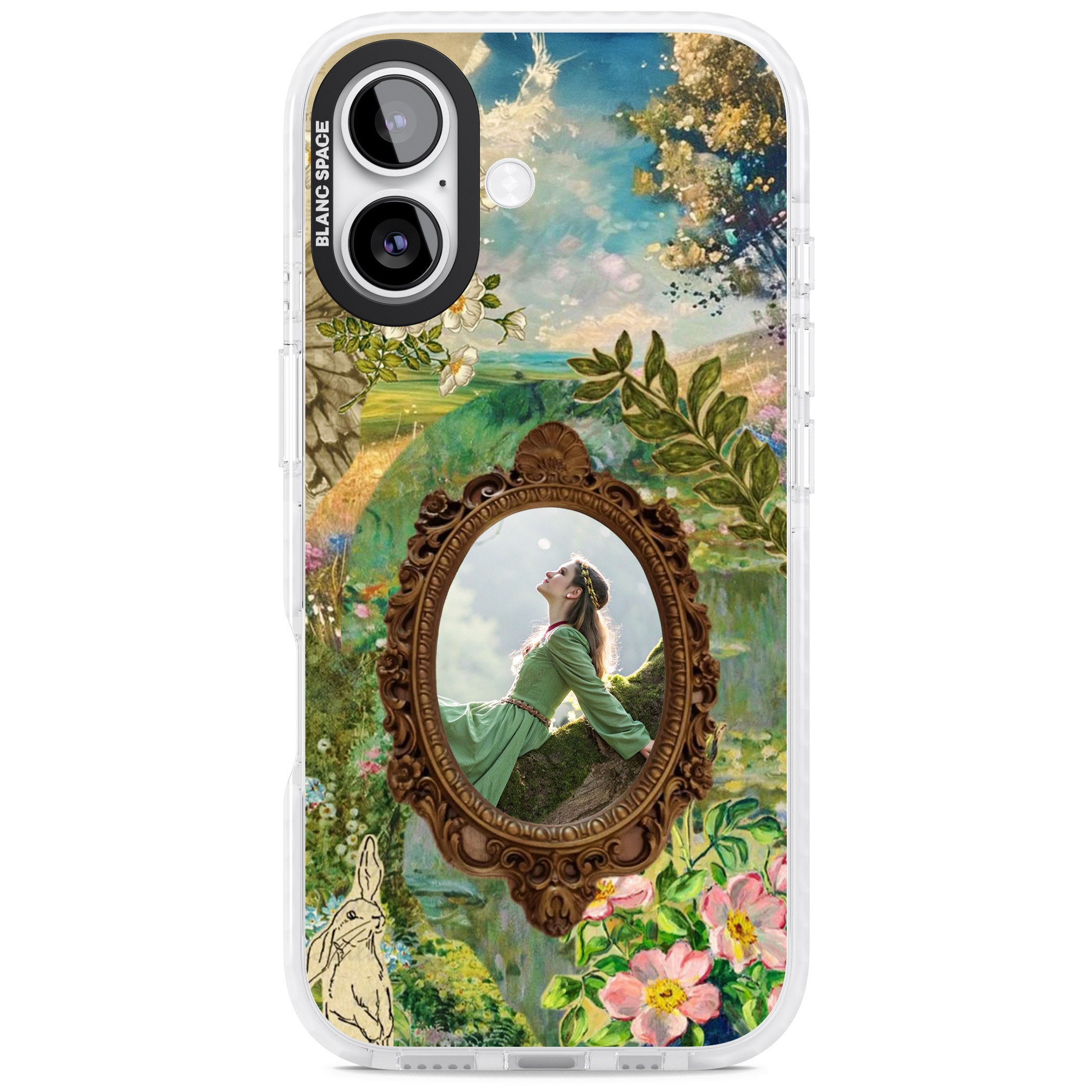 Personalised Meadow Frame iPhone 17 Impact Clear Phone Case