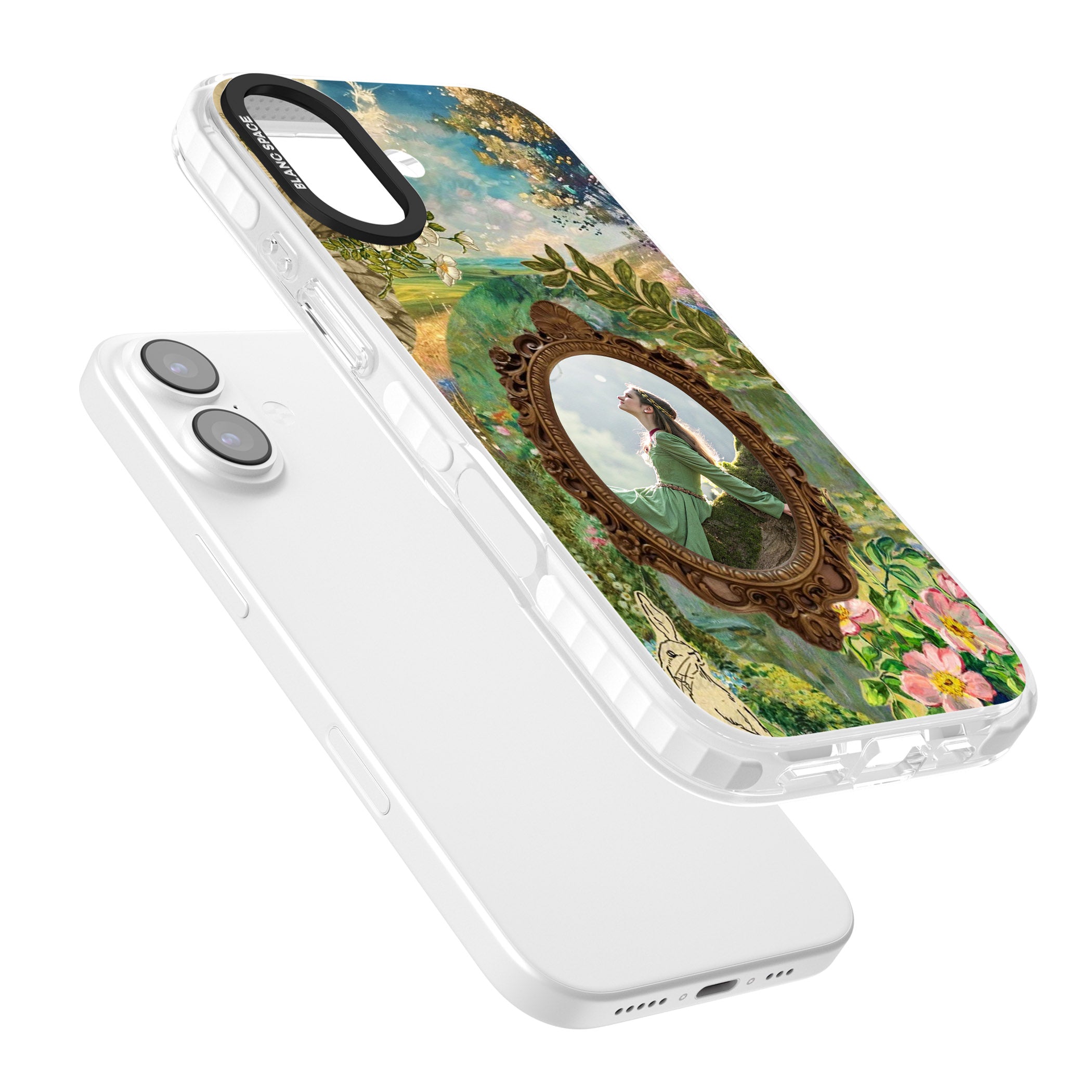 Personalised Meadow Frame iPhone 17 Impact Clear Phone Case Colours