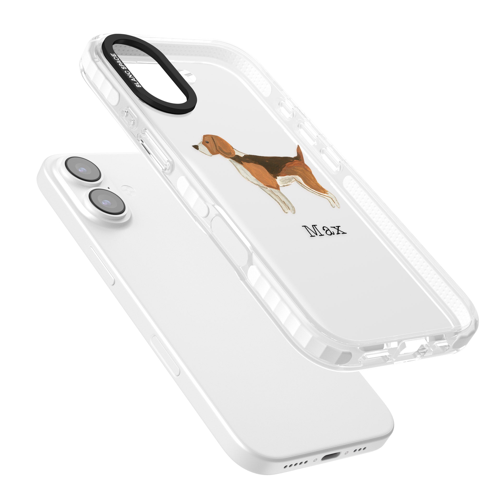 Personalised Beagle iPhone 17 Impact Clear Phone Case Colours