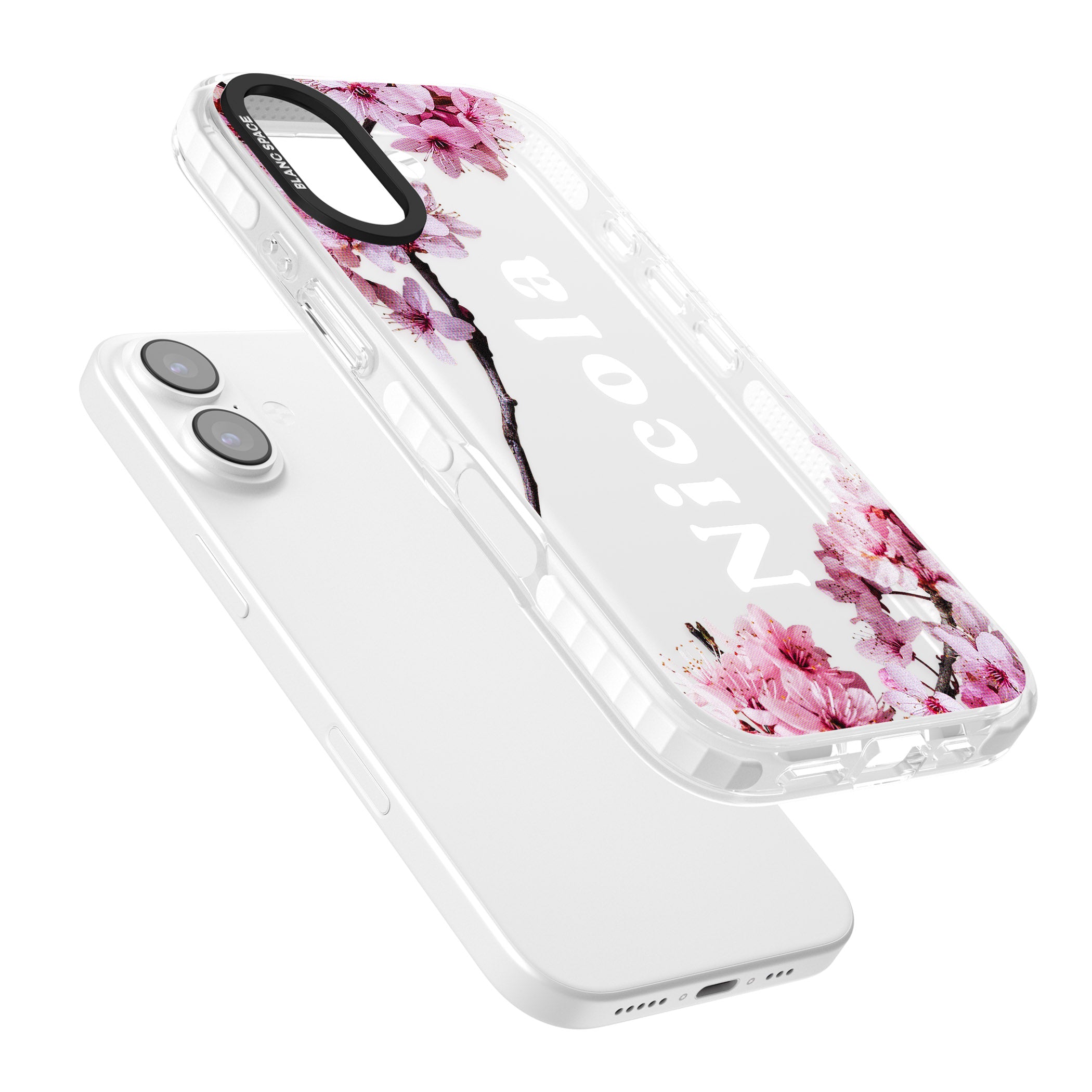 Personalised Cherry Blossom Elegance Classic iPhone 17 Impact Clear Phone Case Colours