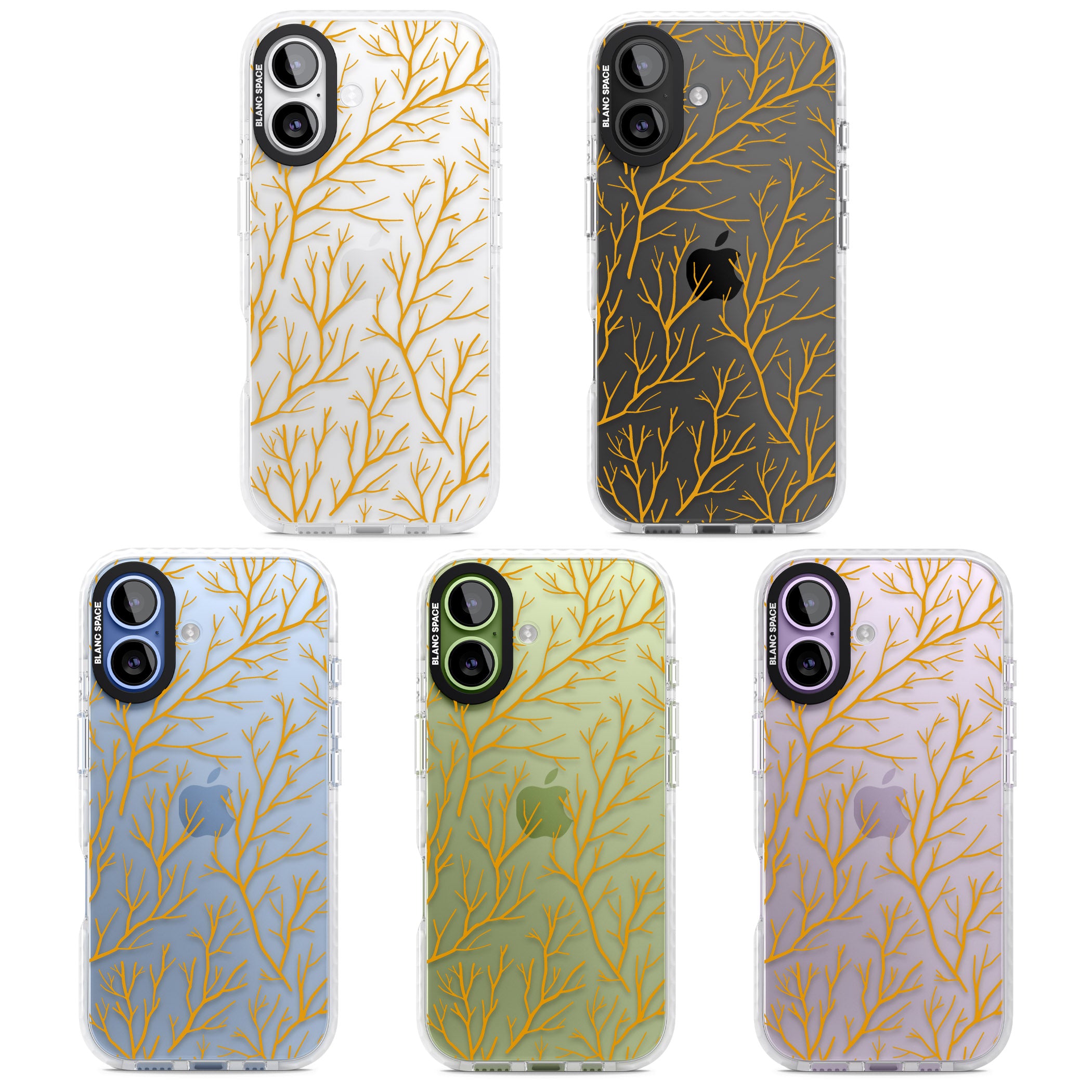 Personalised Bramble Branches iPhone 17 Impact Clear Phone Case APT Impact Protection