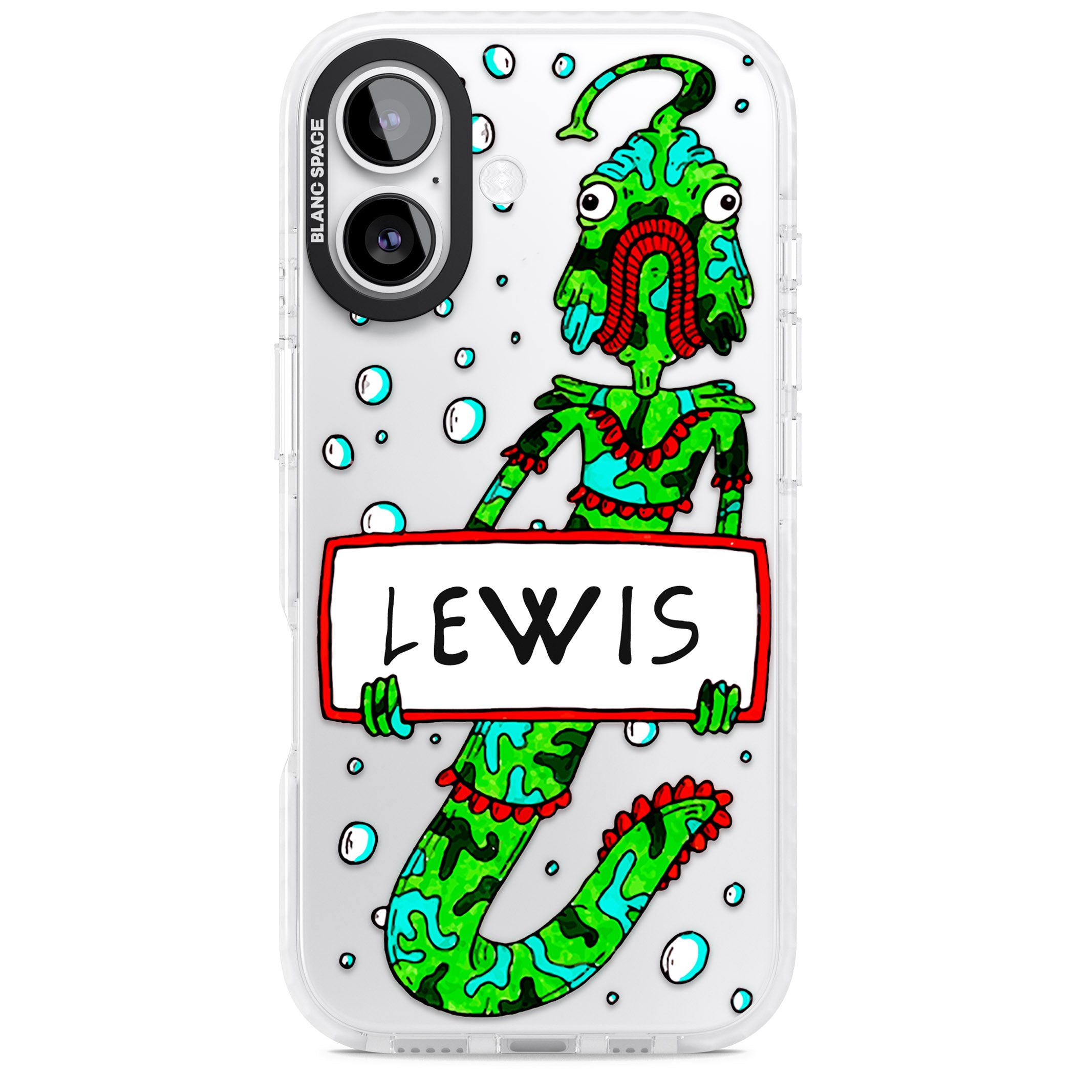 Personalised Fish Boy iPhone 17 Impact Clear Phone Case