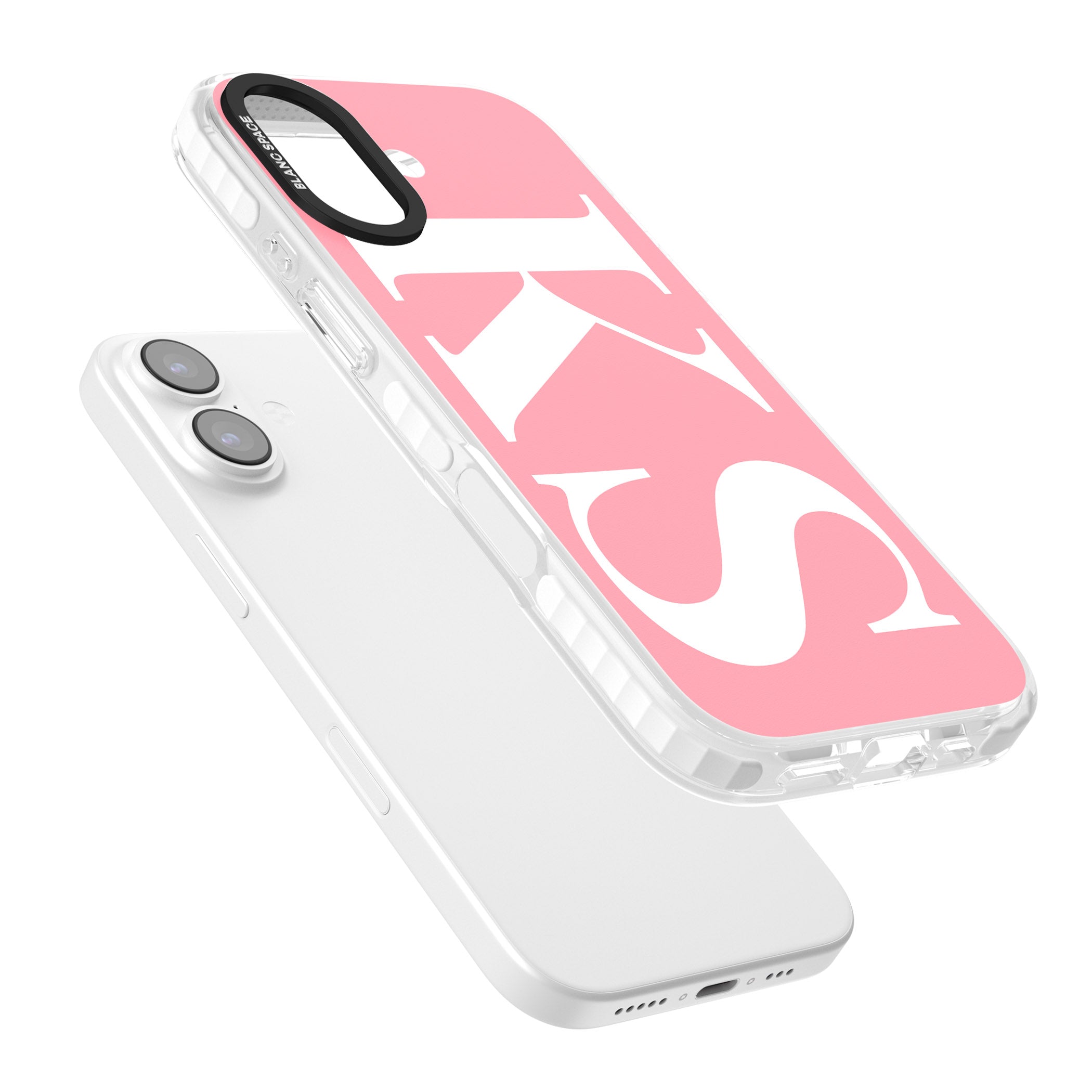 Personalised White & Pink Letters iPhone 17 Impact Clear Phone Case Colours