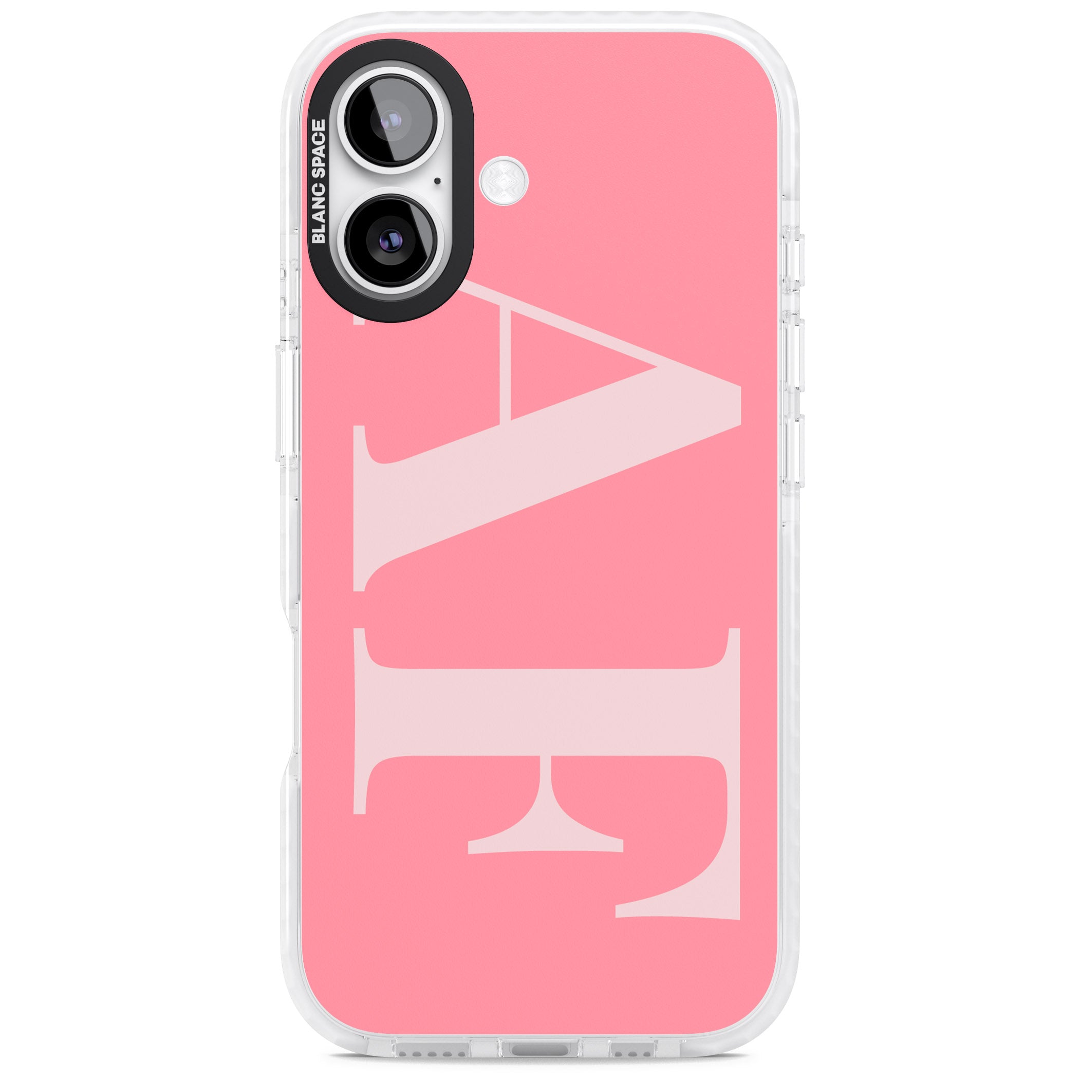 Personalised Light & Dark Pink Green Letters iPhone 17 Impact Clear Phone Case
