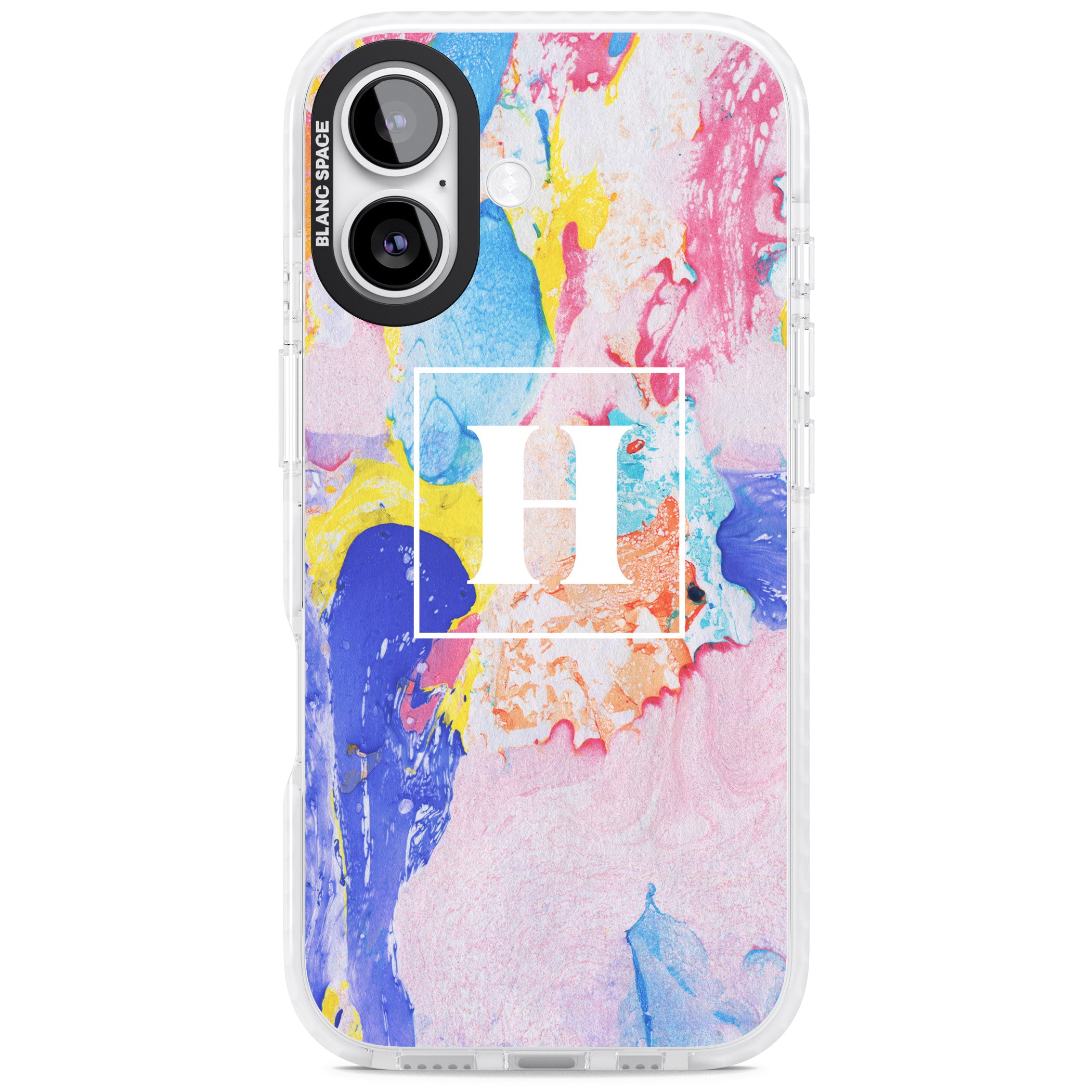 Personalised Pastel Marble Mix iPhone 17 Impact Clear Phone Case