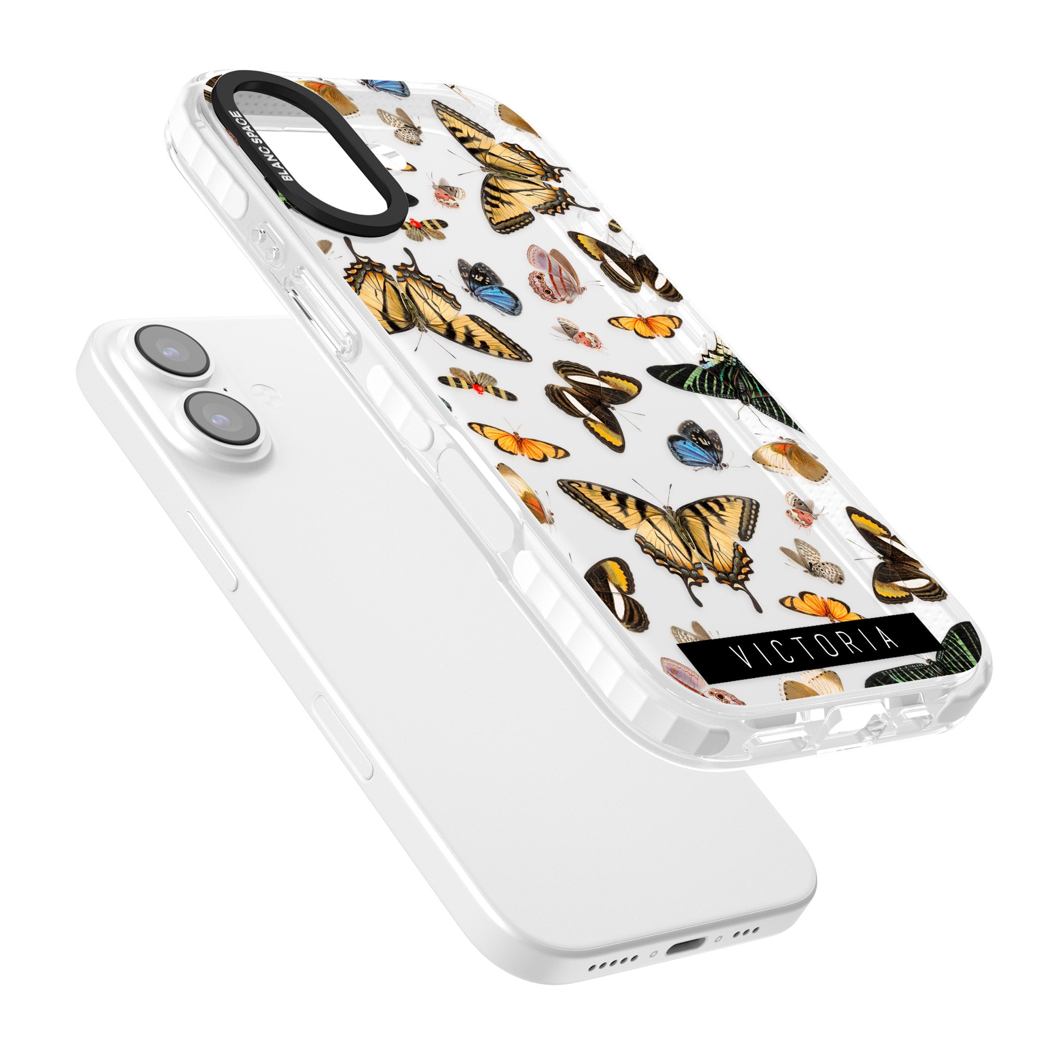 Personalised Butterfly Archive iPhone 17 Impact Clear Phone Case Colours