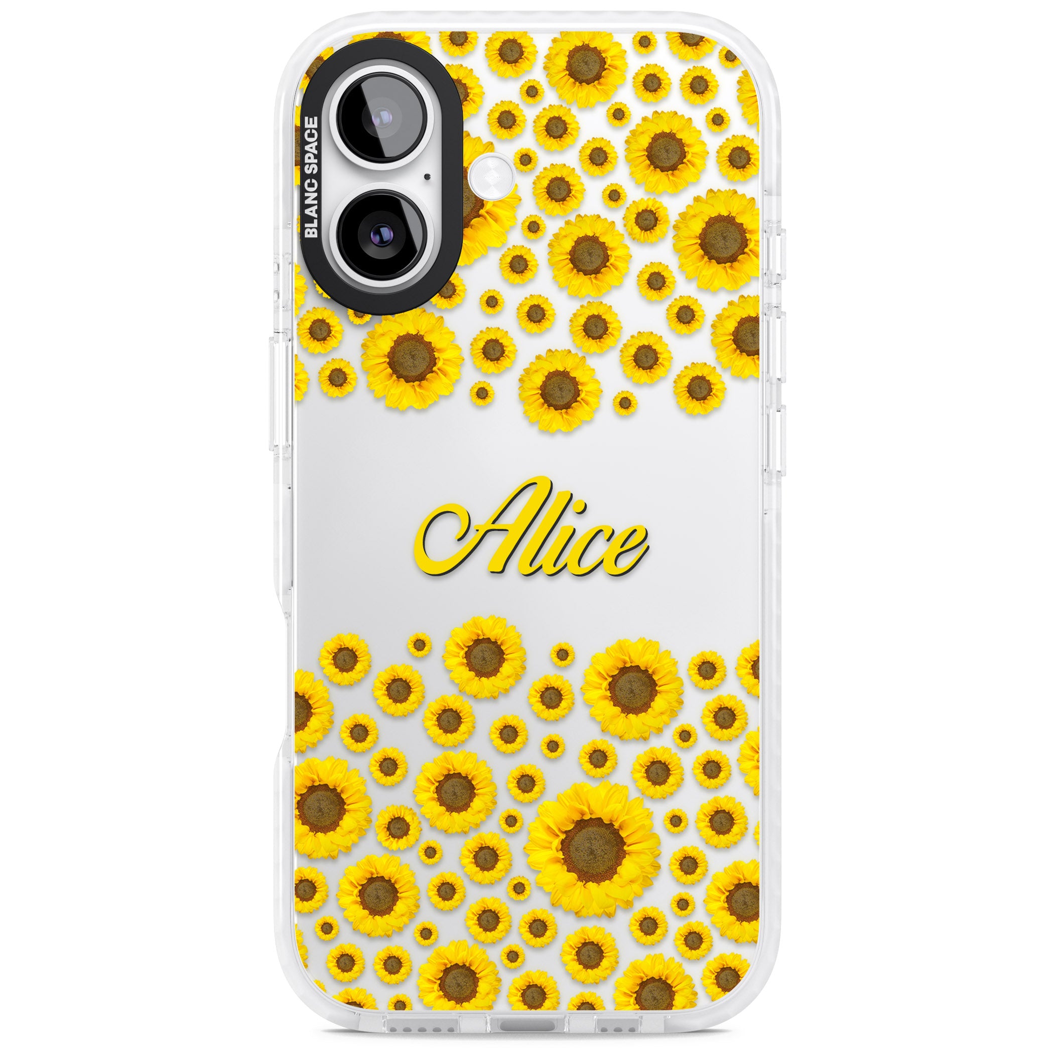 Personalised Sunflowers iPhone 17 Impact Clear Phone Case